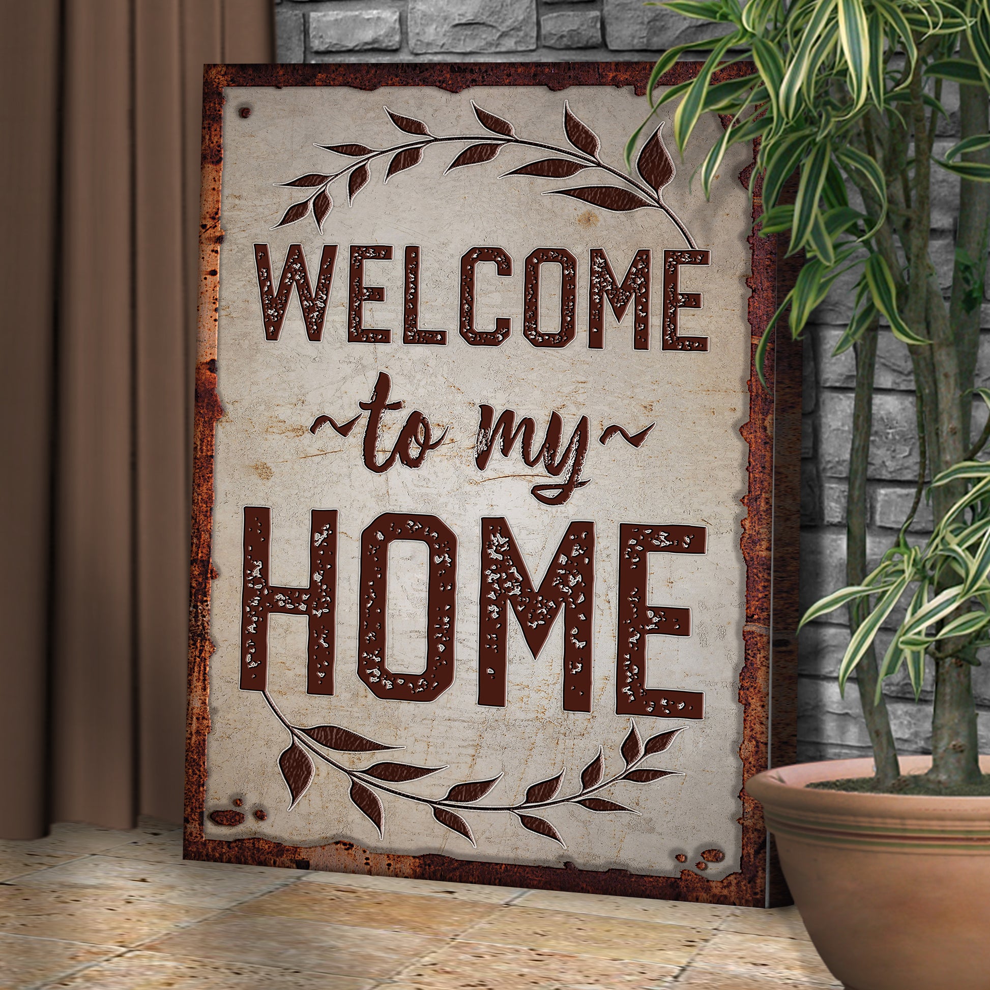 Welcome To My Home Sign Style 2 - Image by Tailored Canvases