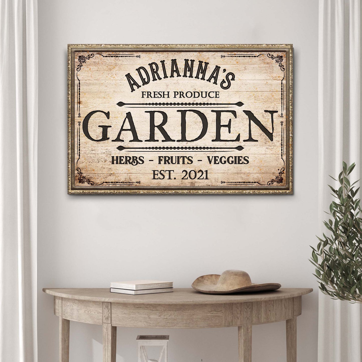 Fresh Produce Garden Sign II Style 2 - Image by Tailored Canvases