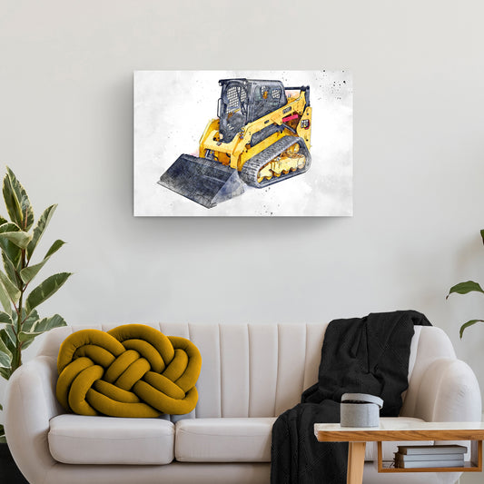 Construction Truck Skid Steer Canvas Wall Art Style 2 - Image by Tailored Canvases