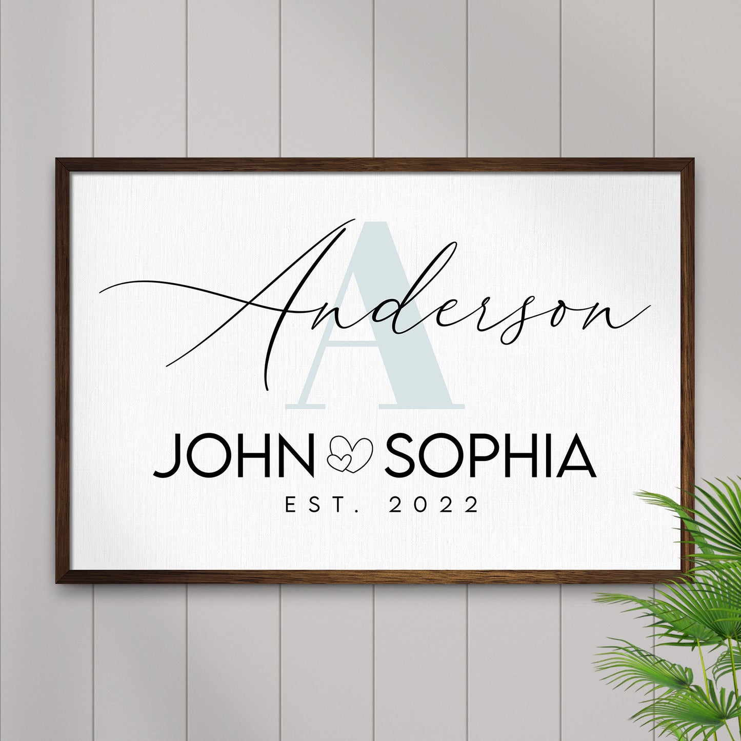 Monogram Couple Sign Style 1 - Image by Tailored Canvases