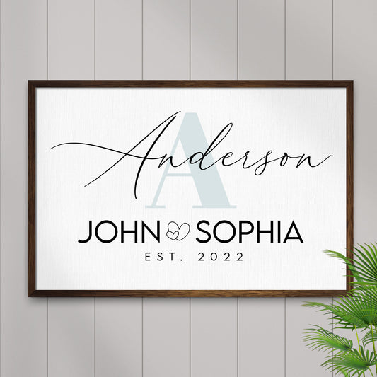 Monogram Couple Sign - Image by Tailored Canvases