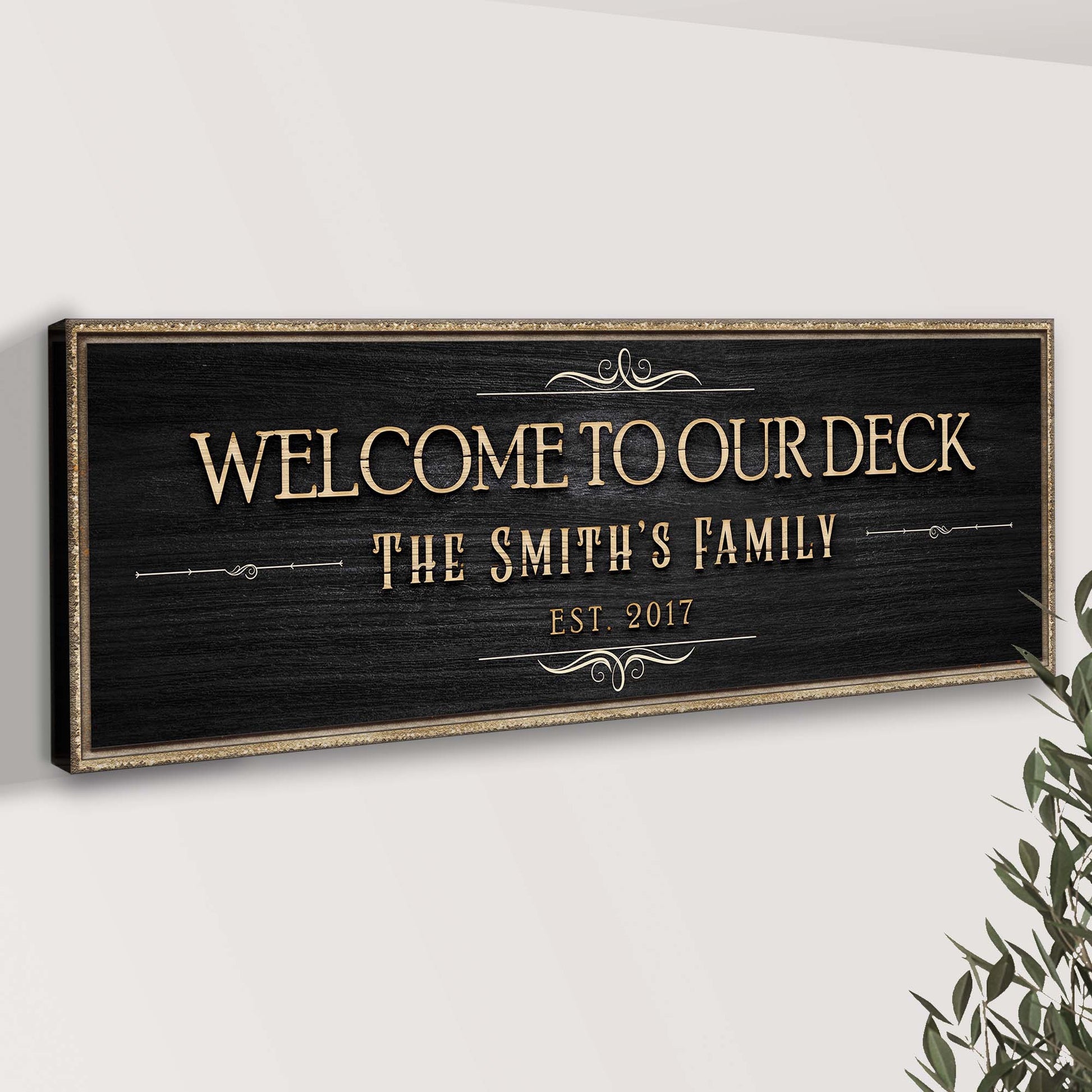 Welcome To Our Deck Sign II Style 2 - Image by Tailored Canvases