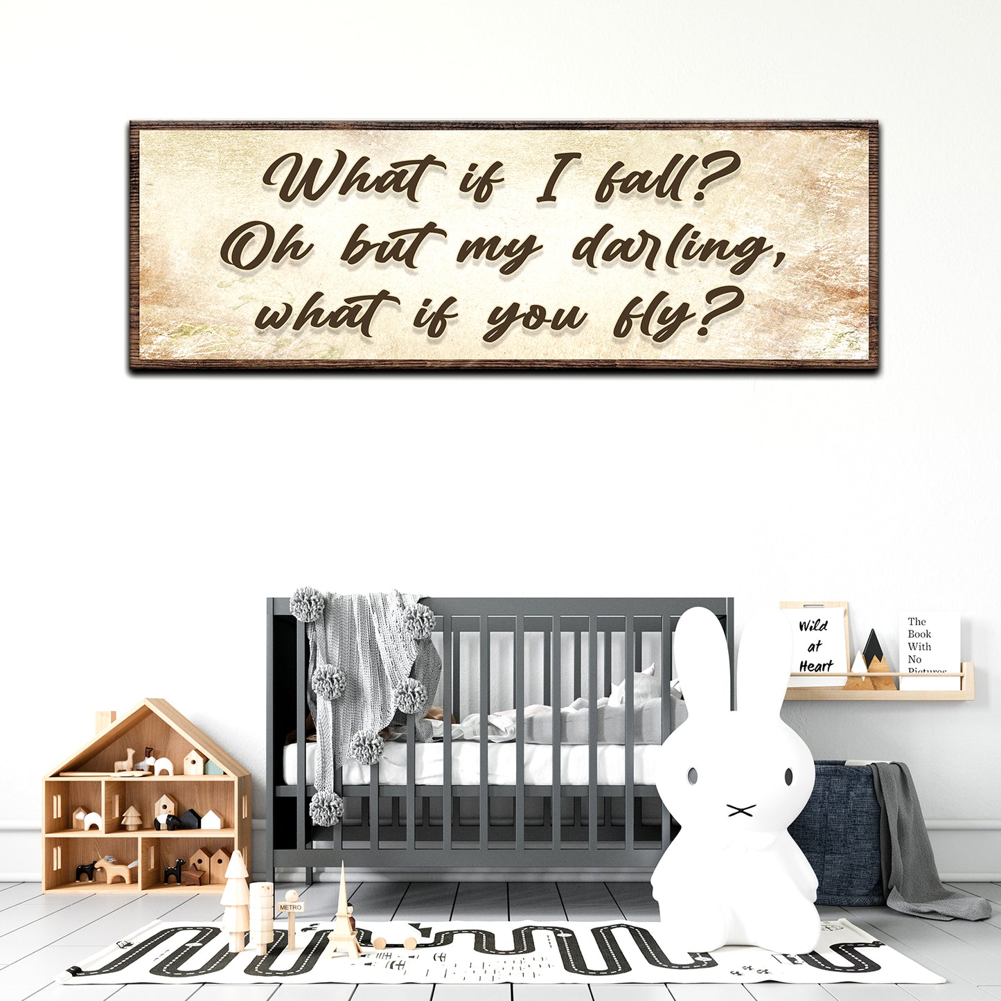 What if I fall Sign Style 2 - Image by Tailored Canvases