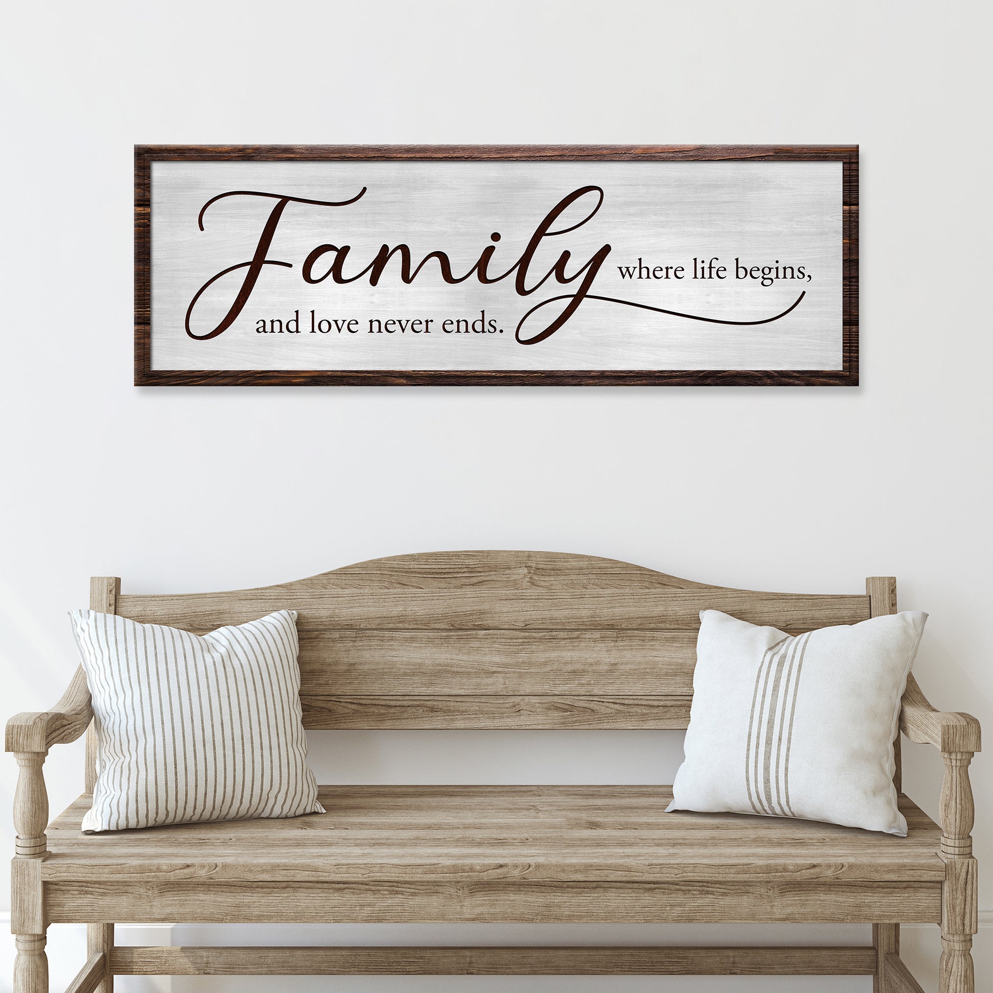 Family Where Life Begins Sign - Image by Tailored Canvases
