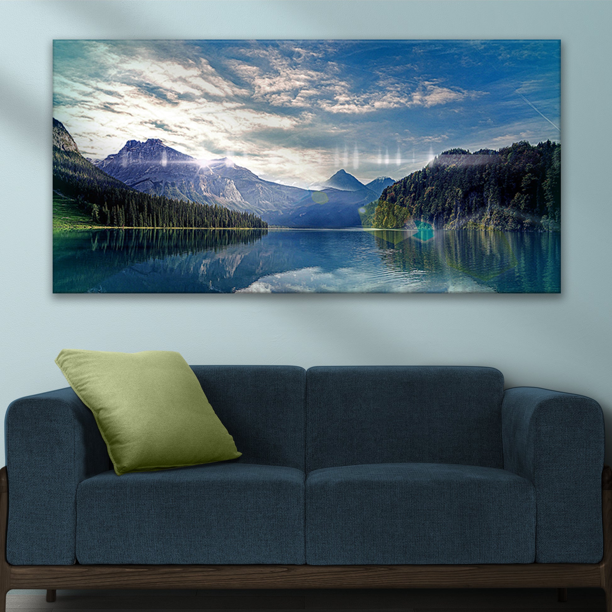 Mountain Forest Lake Canvas Wall Art - Image by Tailored Canvases