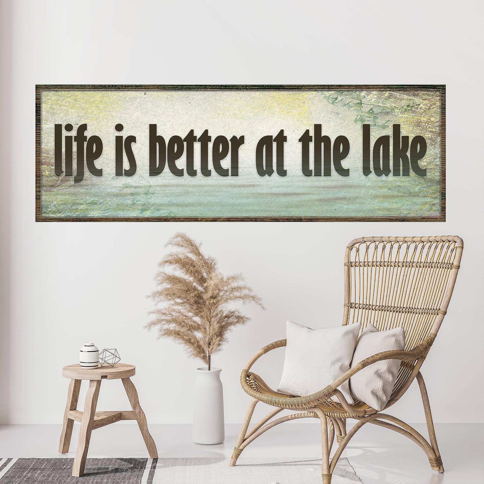 Life is Better at the Lake Sign Style 2 - Image by Tailored Canvases