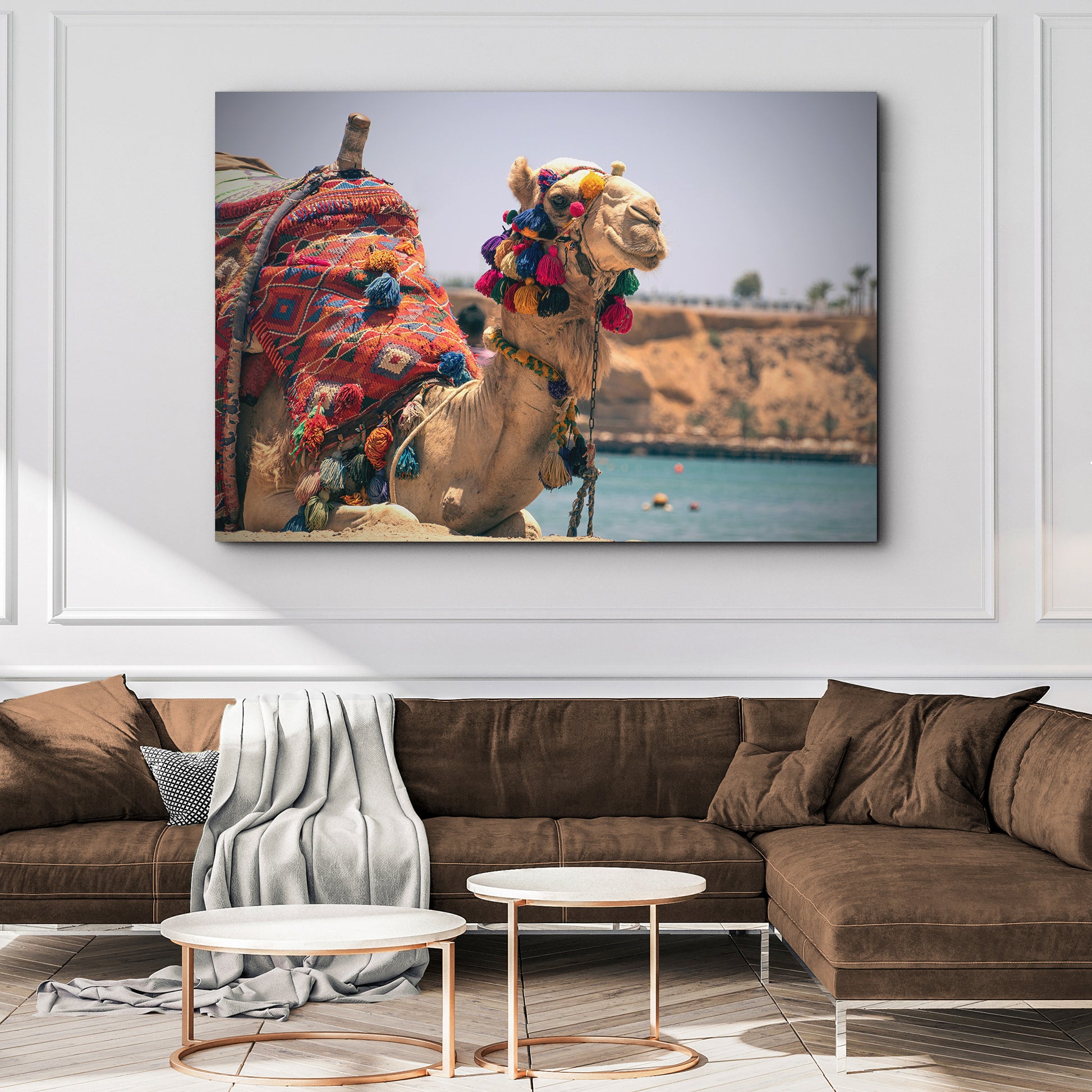 Traditional Camel Canvas Wall Art Style 2 - Image by Tailored Canvases