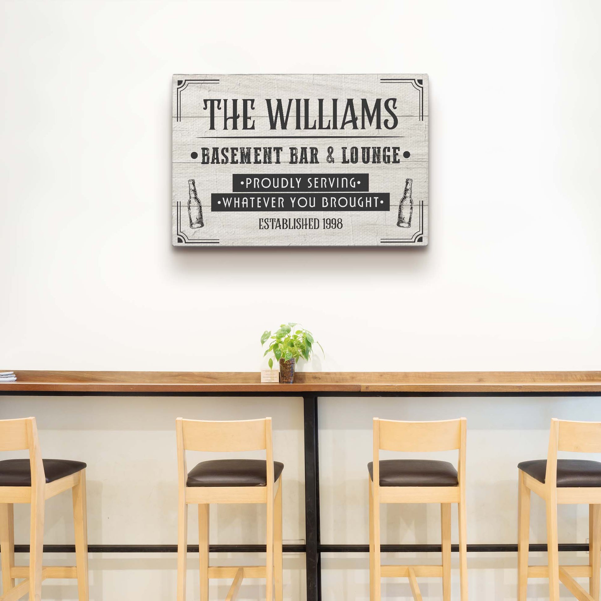 Basement Bar and Lounge Sign III - Image by Tailored Canvases Style 1 - Image by Tailored Canvases