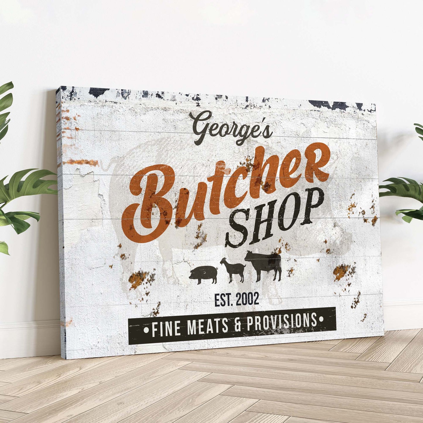 Custom Butcher Shop Sign III | Customizable CanvasStyle 2 - Image by Tailored Canvases