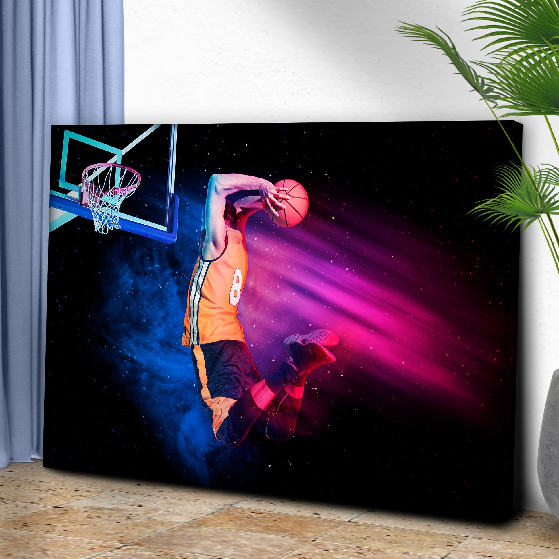 Basketball Dunk Canvas Wall Art Style 1 - Image by Tailored Canvases