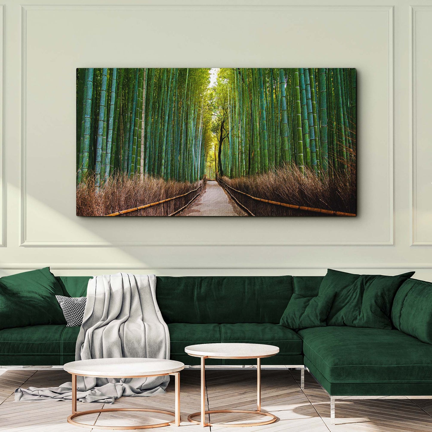 In Between A Forest Of Bamboo Trees Canvas Wall Art Style 2 - Image by Tailored Canvases