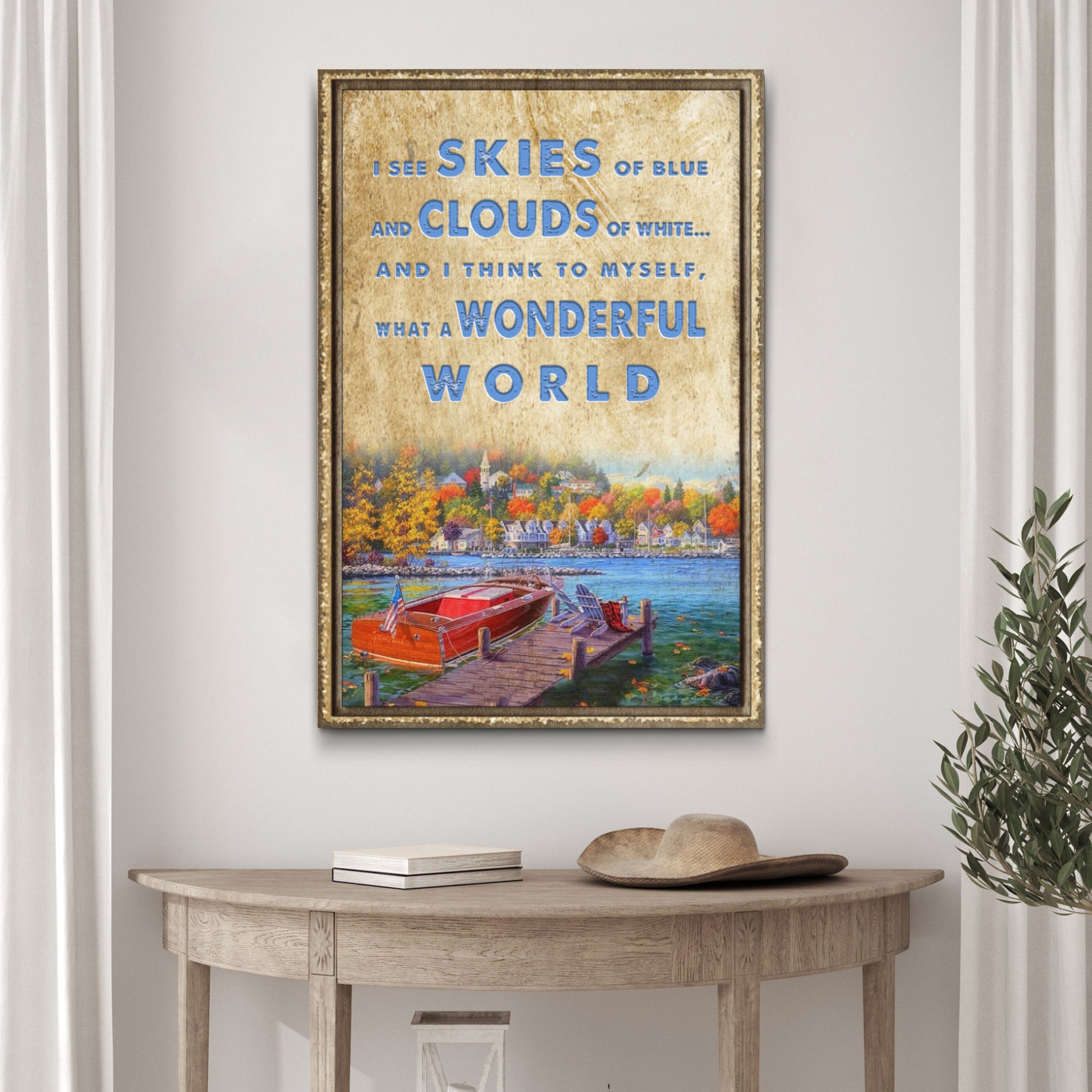 What A Wonderful World Sign VI Style 2 - Image by Tailored Canvases