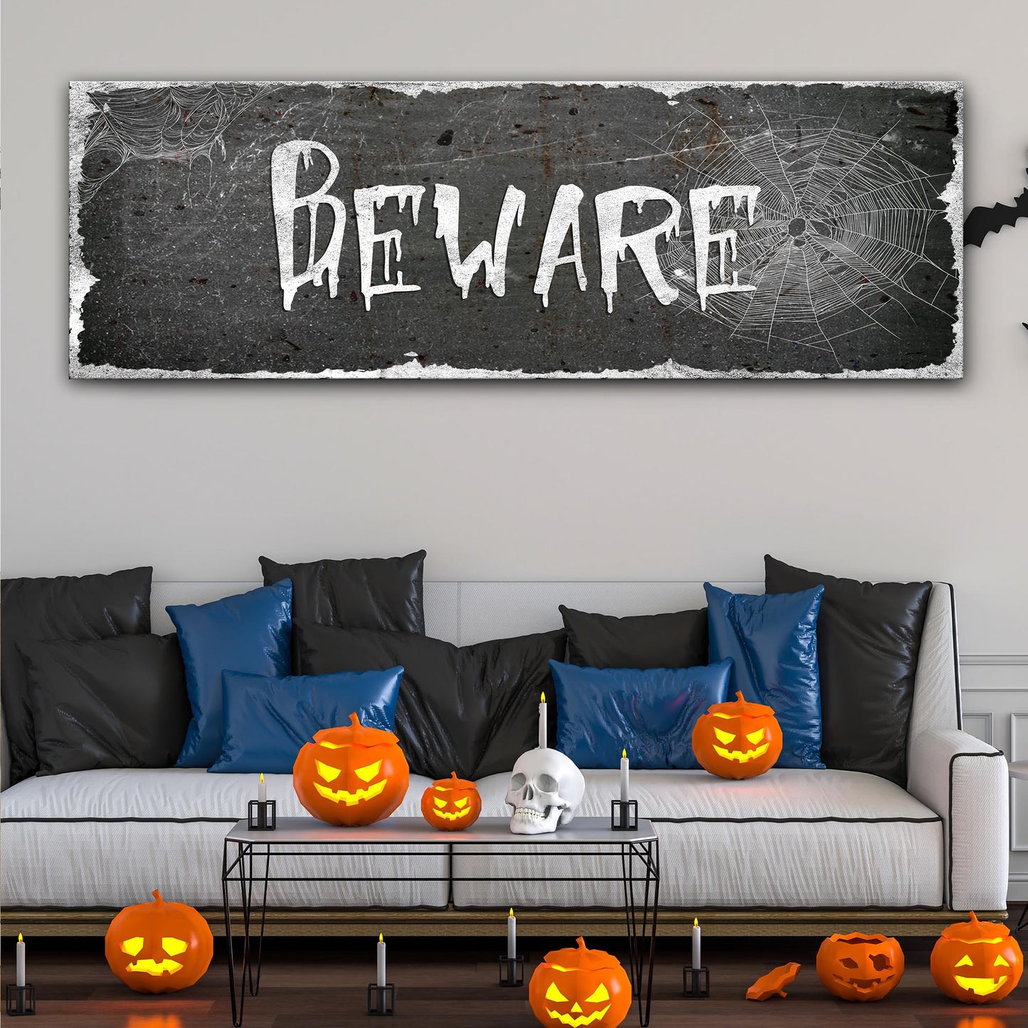 Beware Halloween Sign Style 2 - Image by Tailored Canvases