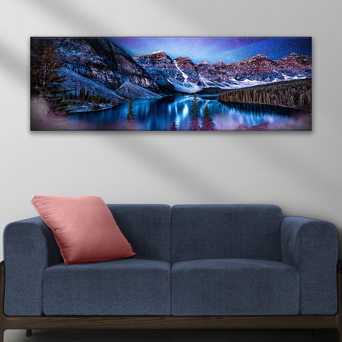 Starry Skies At Moraine Lake Canvas Wall Art Style 2 - Image by Tailored Canvases