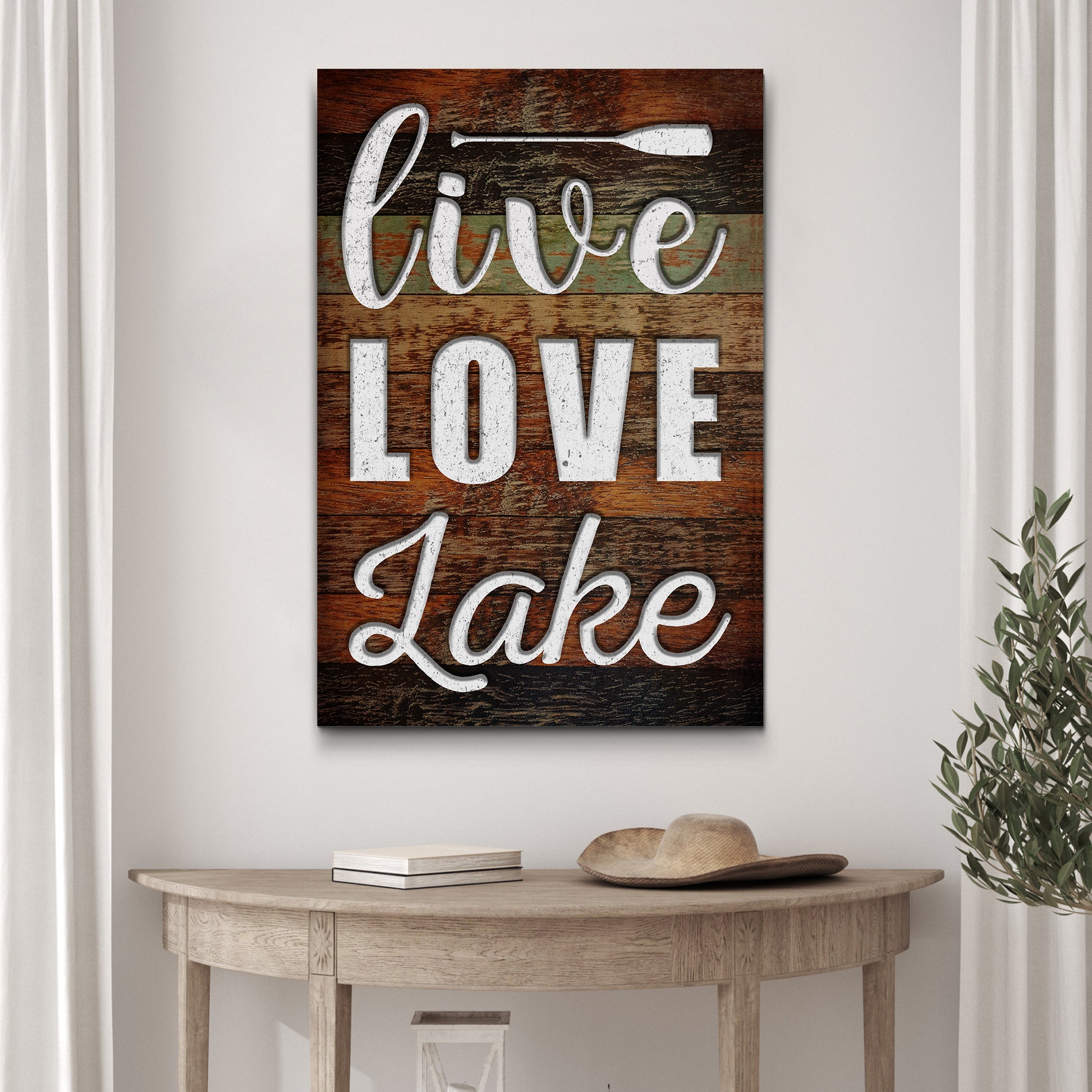 Live Love Lake Canvas Wall Art - Image by Tailored Canvases