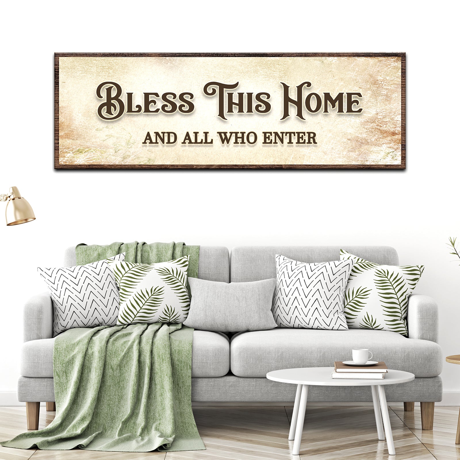 Bless This Home and All Who Enter Sign Style 2 - Image by Tailored Canvases