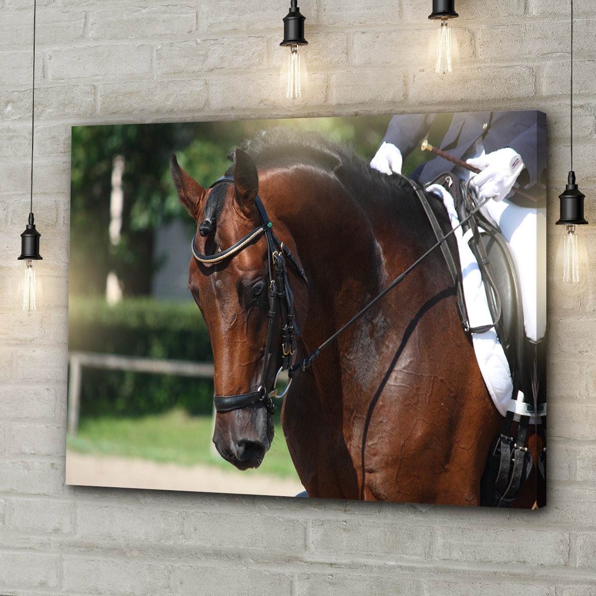 Equestrian Horse Jumping Canvas Wall Art II Style 2 - Image by Tailored Canvases