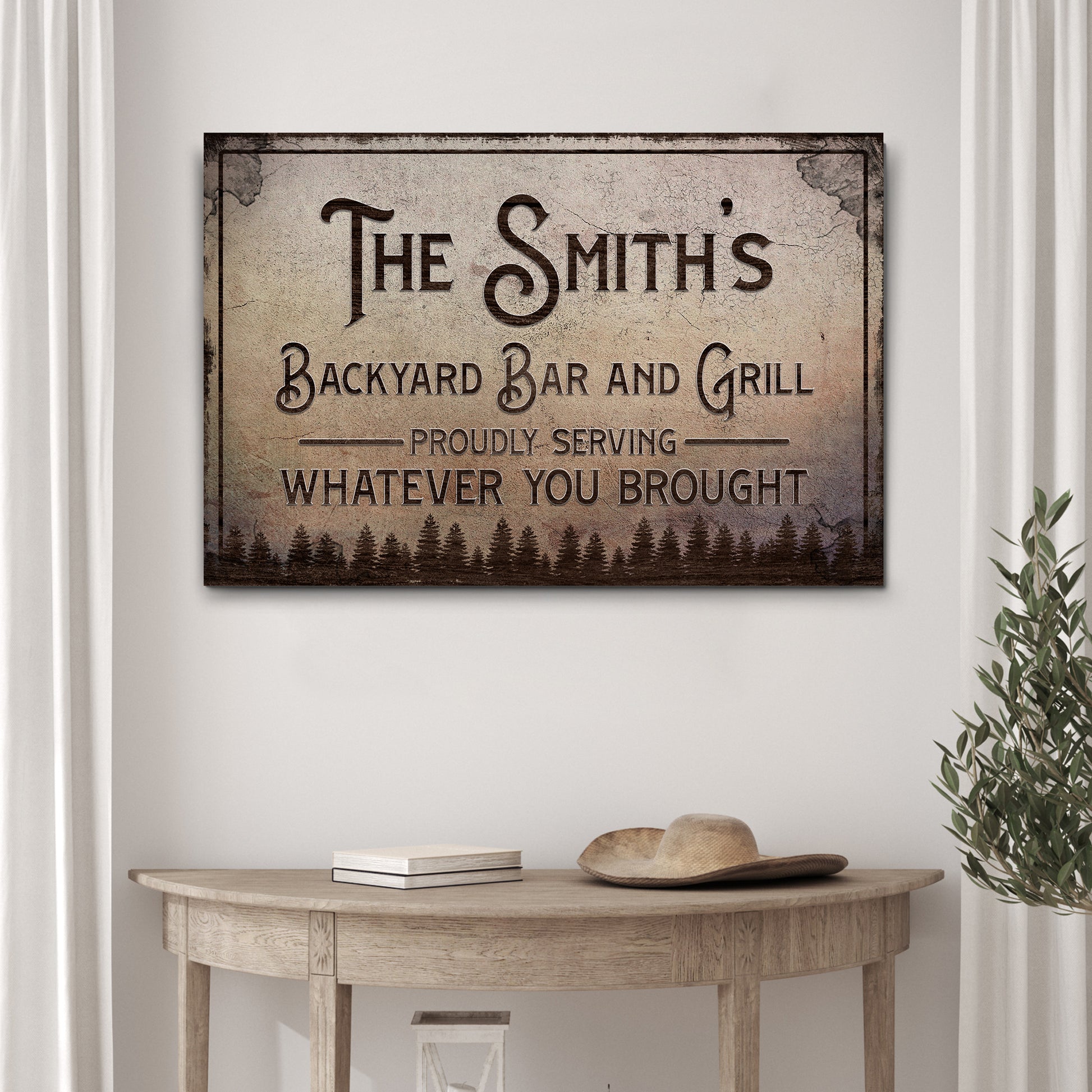 Backyard Bar And Grill Sign IV Style 1 - Image by Tailored Canvases
