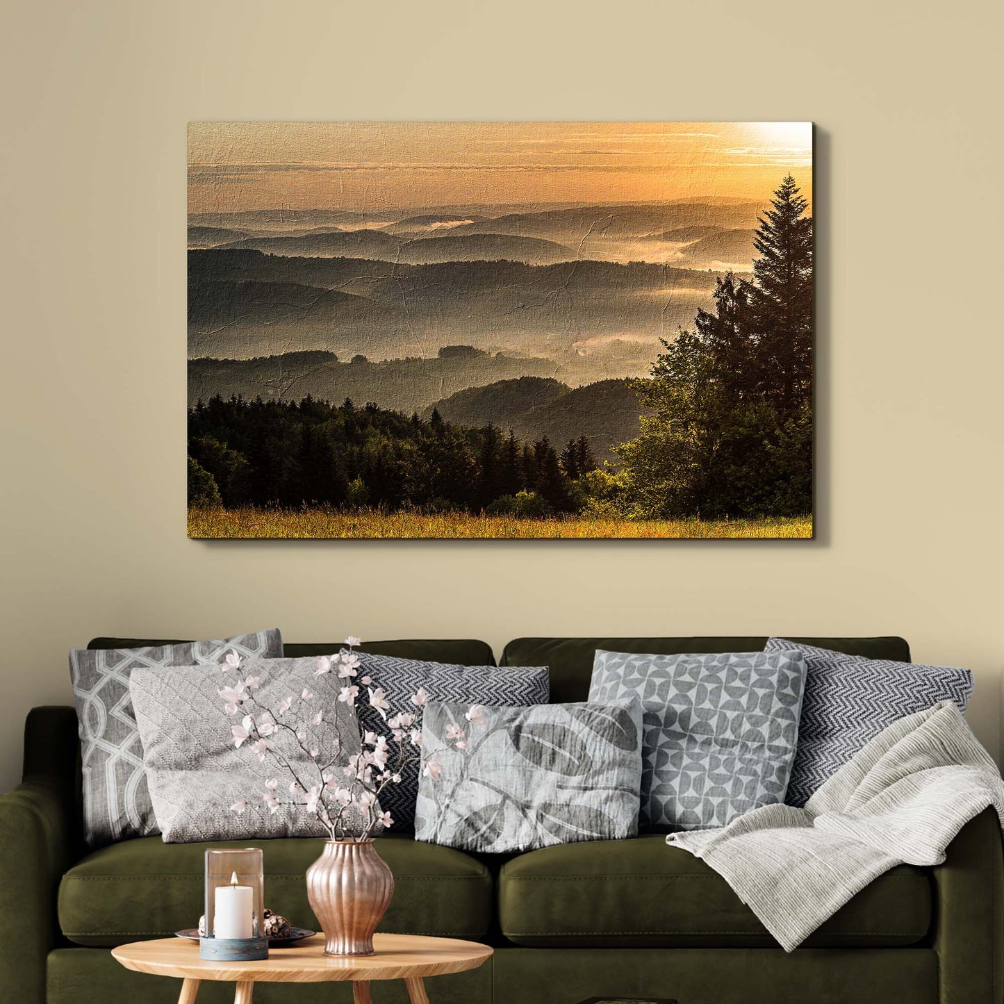 Autumn In The Woods Canvas Wall Art Style 2 - Image by Tailored Canvases