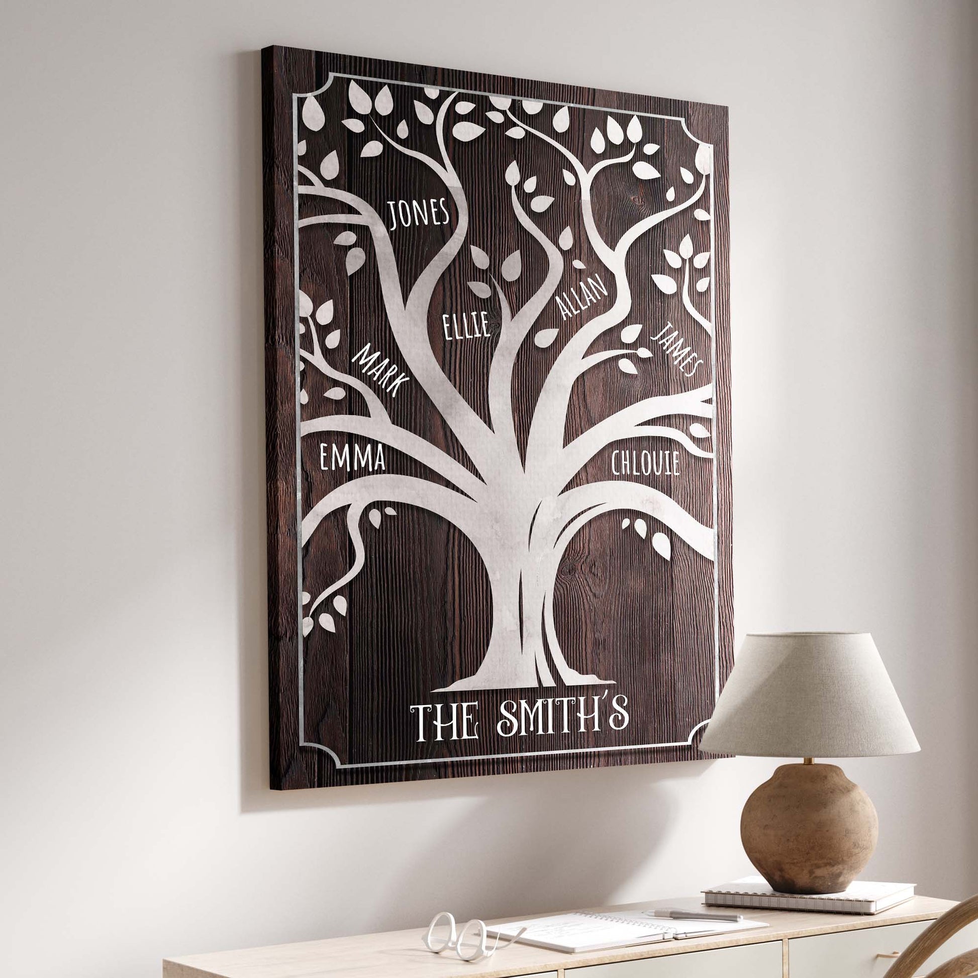 Family Tree Sign III | Customizable Canvas Style 2 - Image by Tailored Canvases