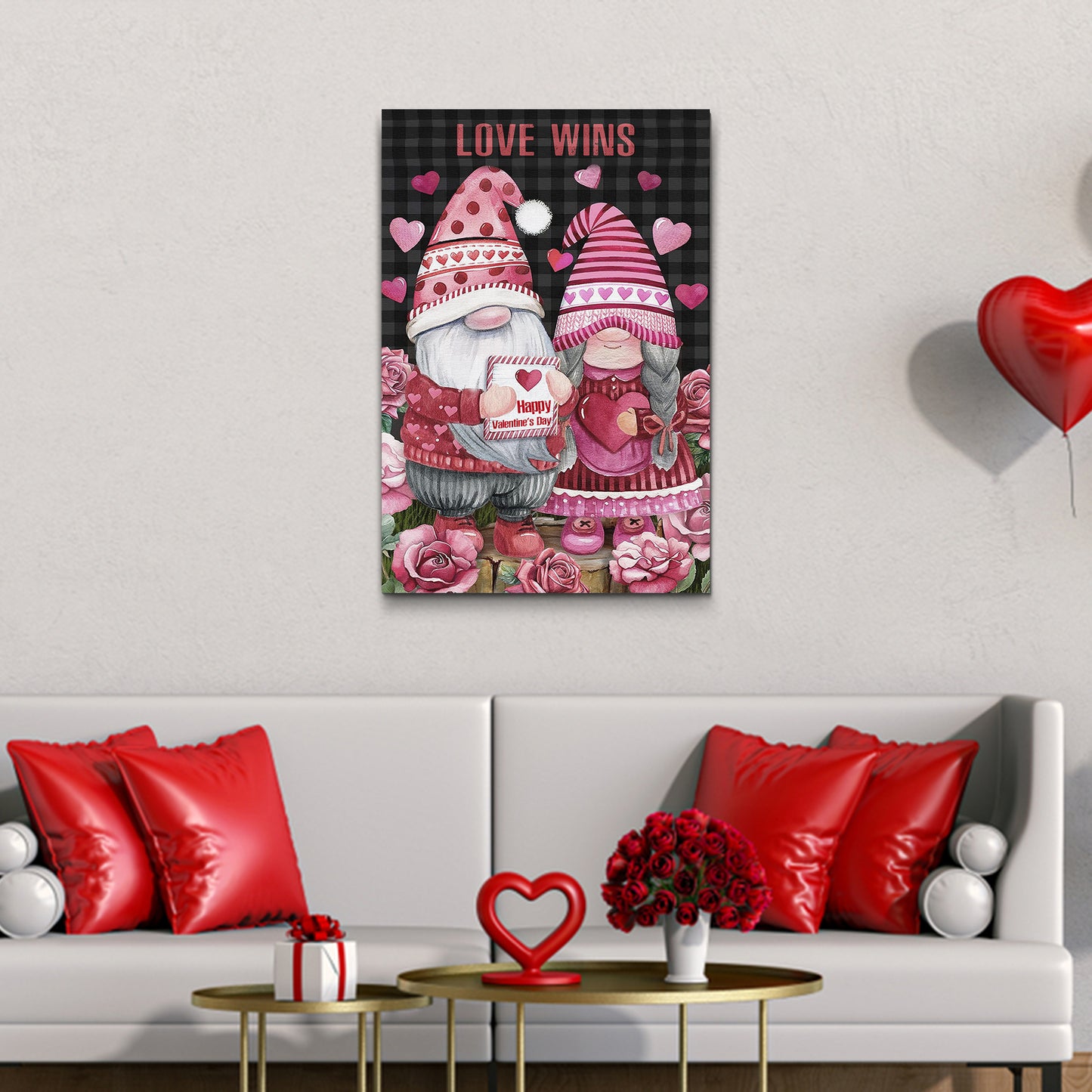 Valentine Gnomes Sign II - Image by Tailored Canvases