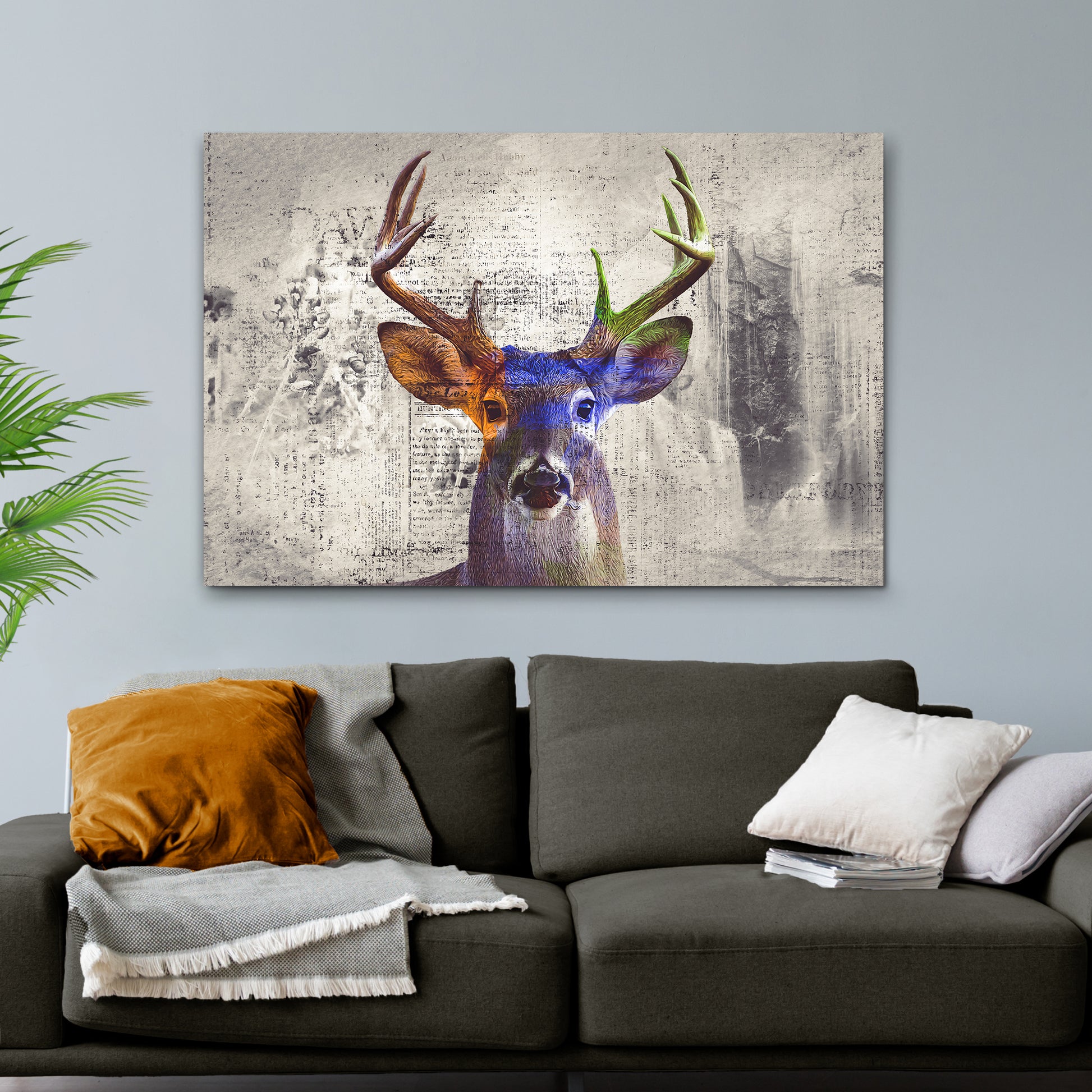 Stunning Deer Canvas Wall Art Style 2 - Image by Tailored Canvases
