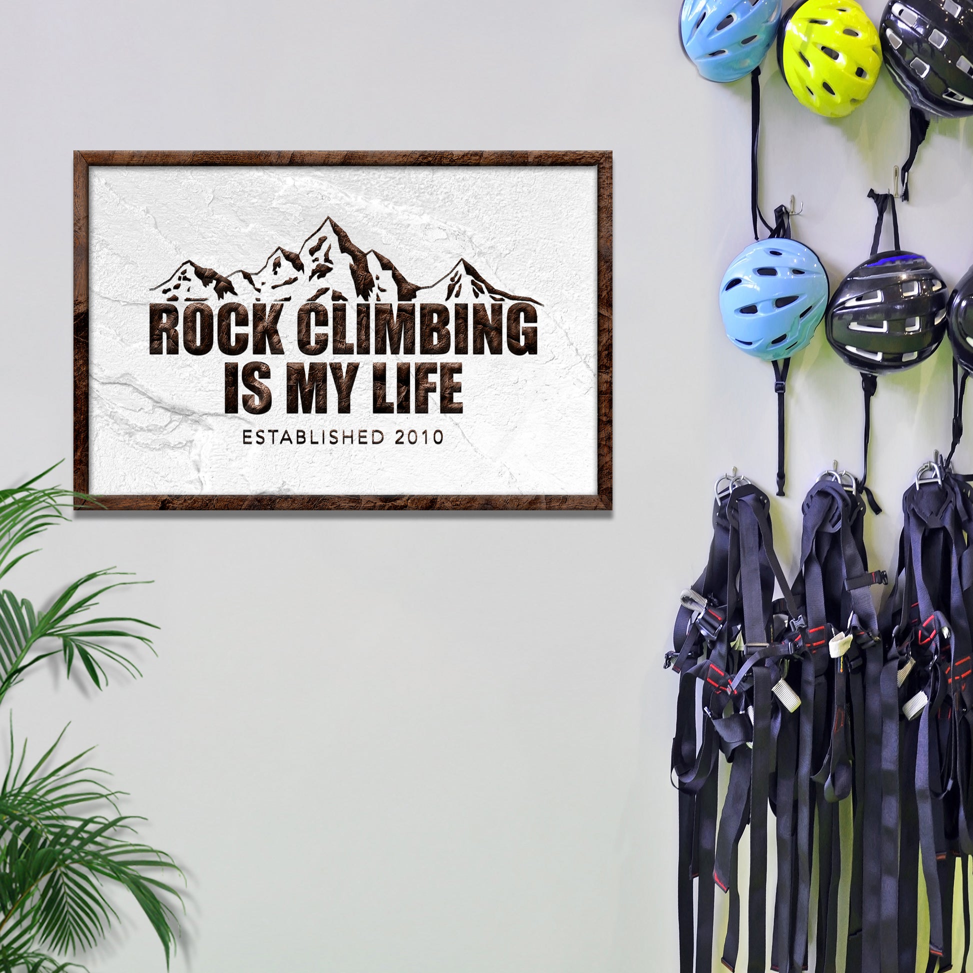 Custom Rock Climbing Is My Life Sign | Customizable Canvas  - Image by Tailored Canvases