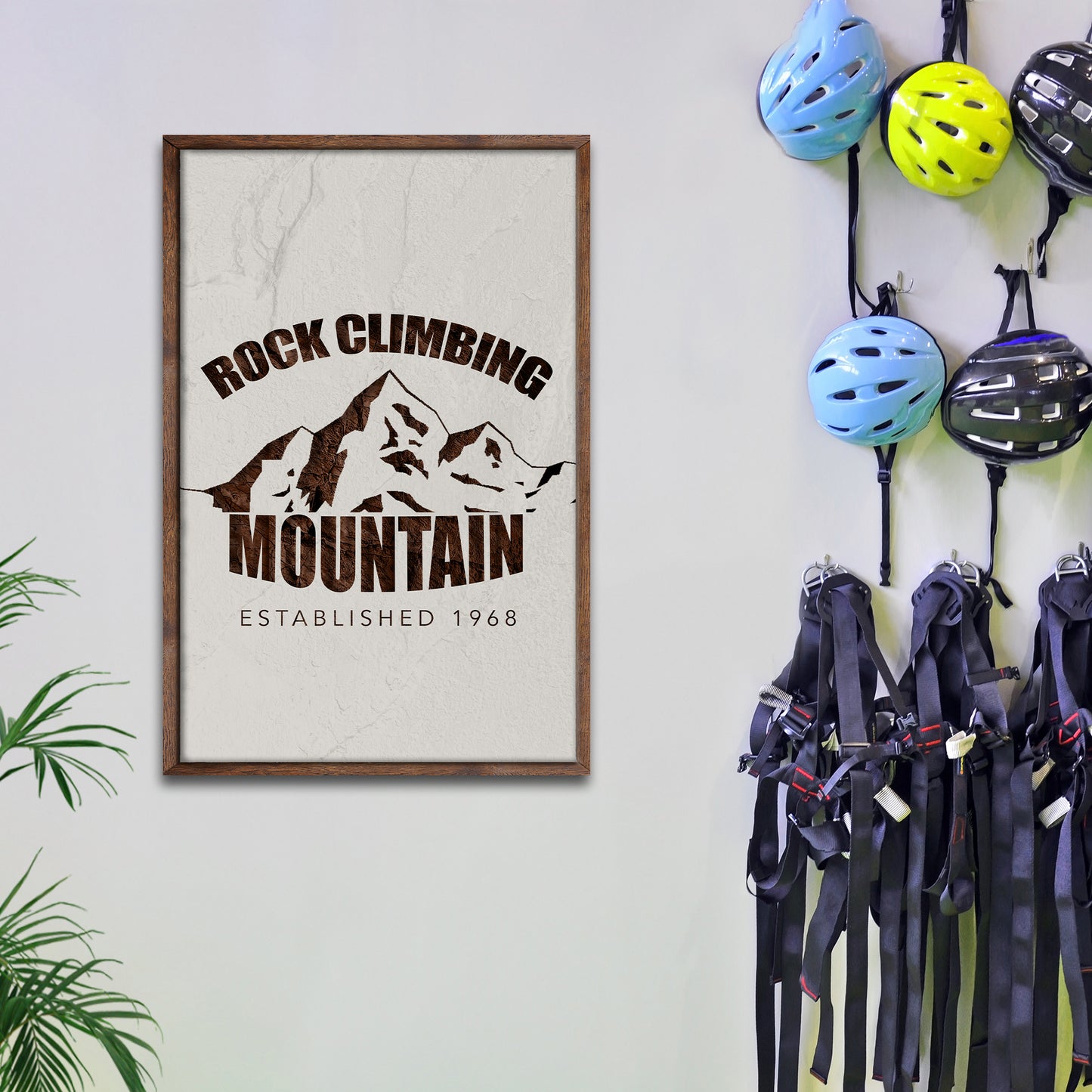 Rock Climbing Sign | Customizable Canvas Style 1 - Image by Tailored Canvases