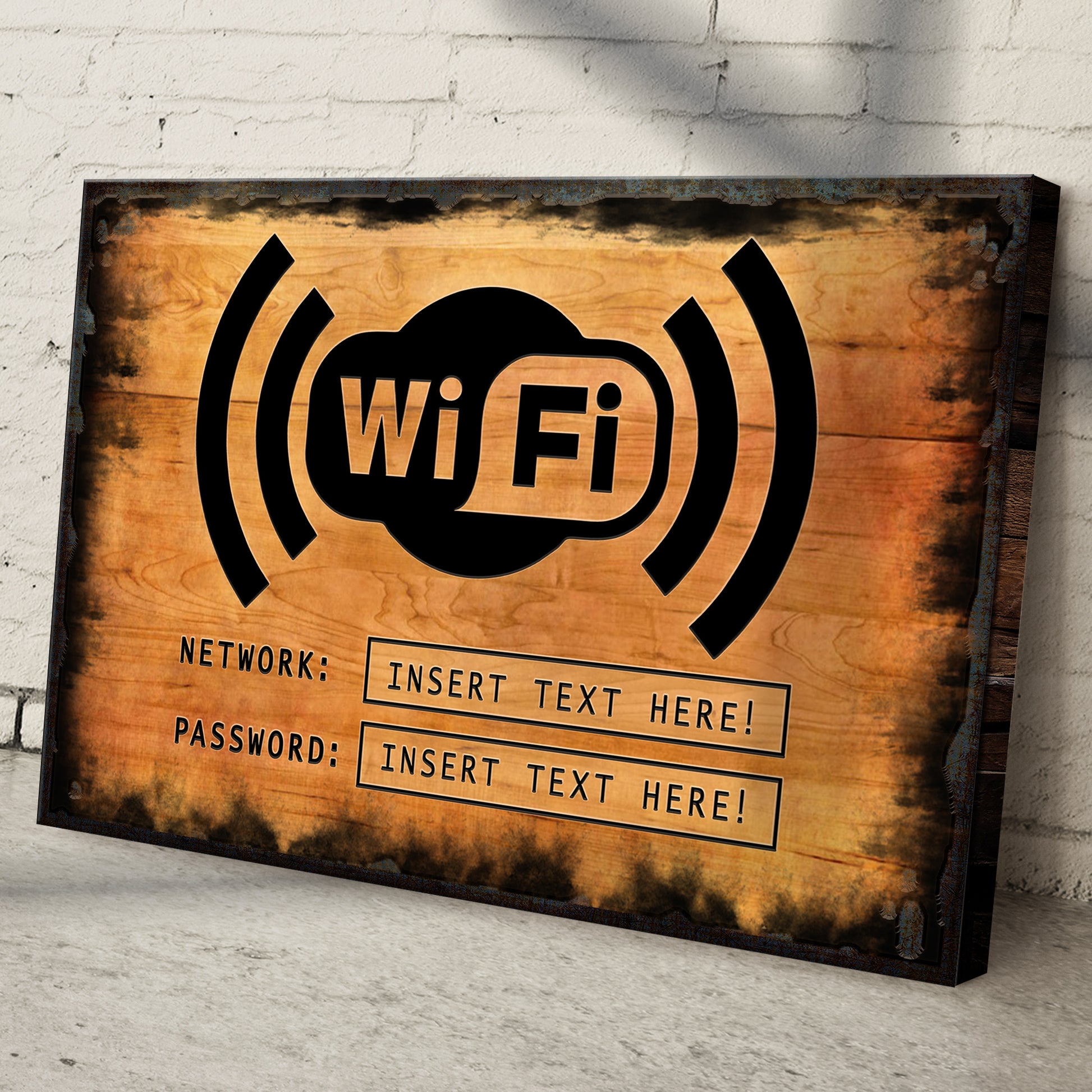 Wifi Password Sign II  | Customizable Canvas Style 2 - Image by Tailored Canvases
