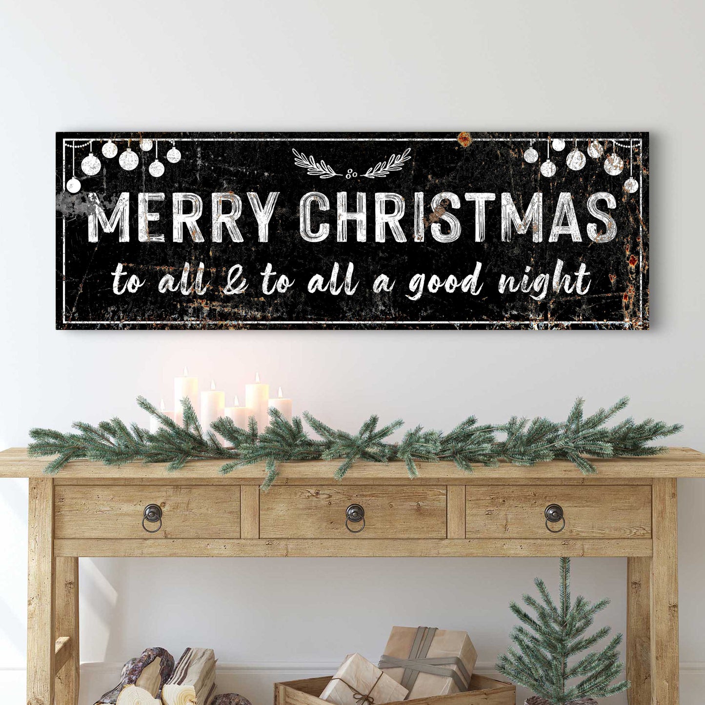 Merry Christmas To All Sign Style 2 - Image by Tailored Canvases
