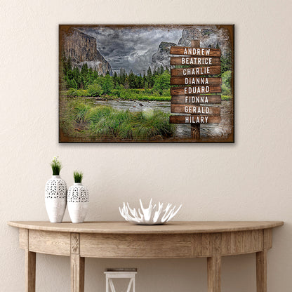 Lake Family Name Sign Style 2 - Image by Tailored Canvases