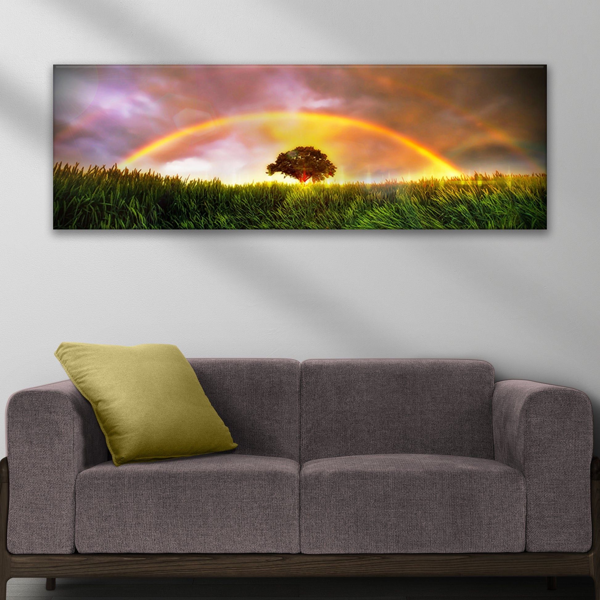 Somewhere Over The Rainbow Canvas Wall Art Style 2 - Image by Tailored Canvases