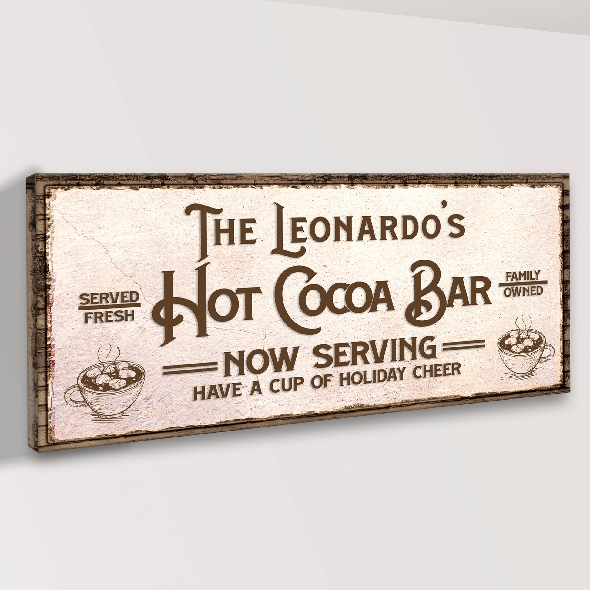 Have A Cup Of Holiday Cheer Hot Cocoa Bar Sign Style 2 - Image by Tailored Canvases