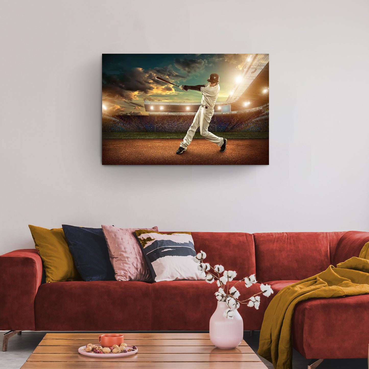 Baseball Hitter Canvas Wall Art   - Image by Tailored Canvases