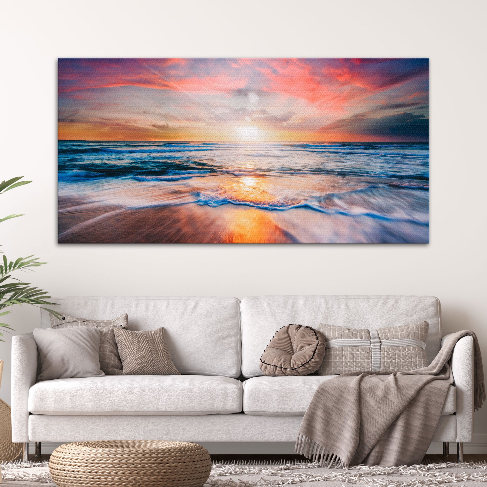 Sunrise Over The Horizon Canvas Wall Art Style 2 - Image by Tailored Canvases