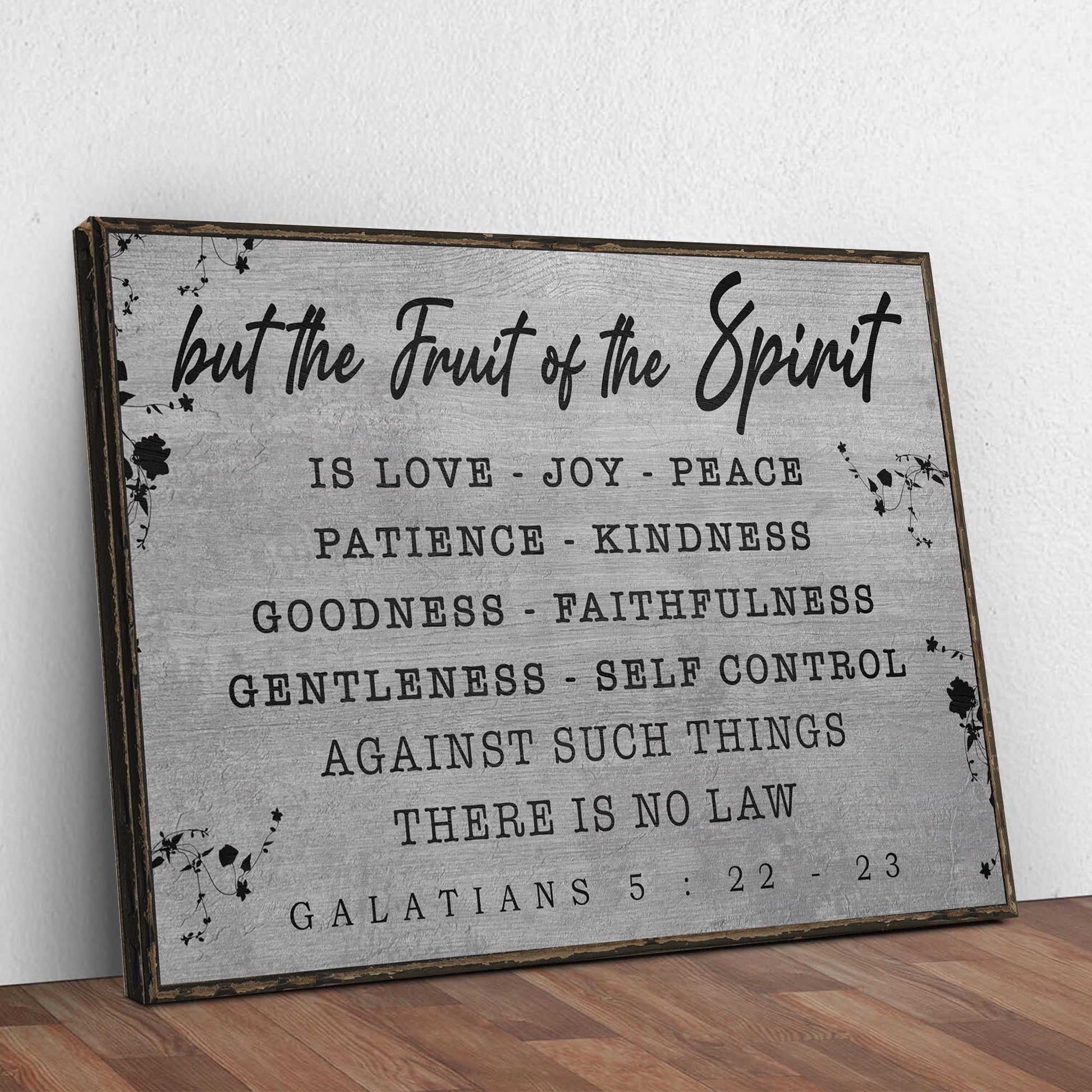 Galatians 5:22-23 - The Fruit Of The Spirit Sign II Style 2 - Image by Tailored Canvases