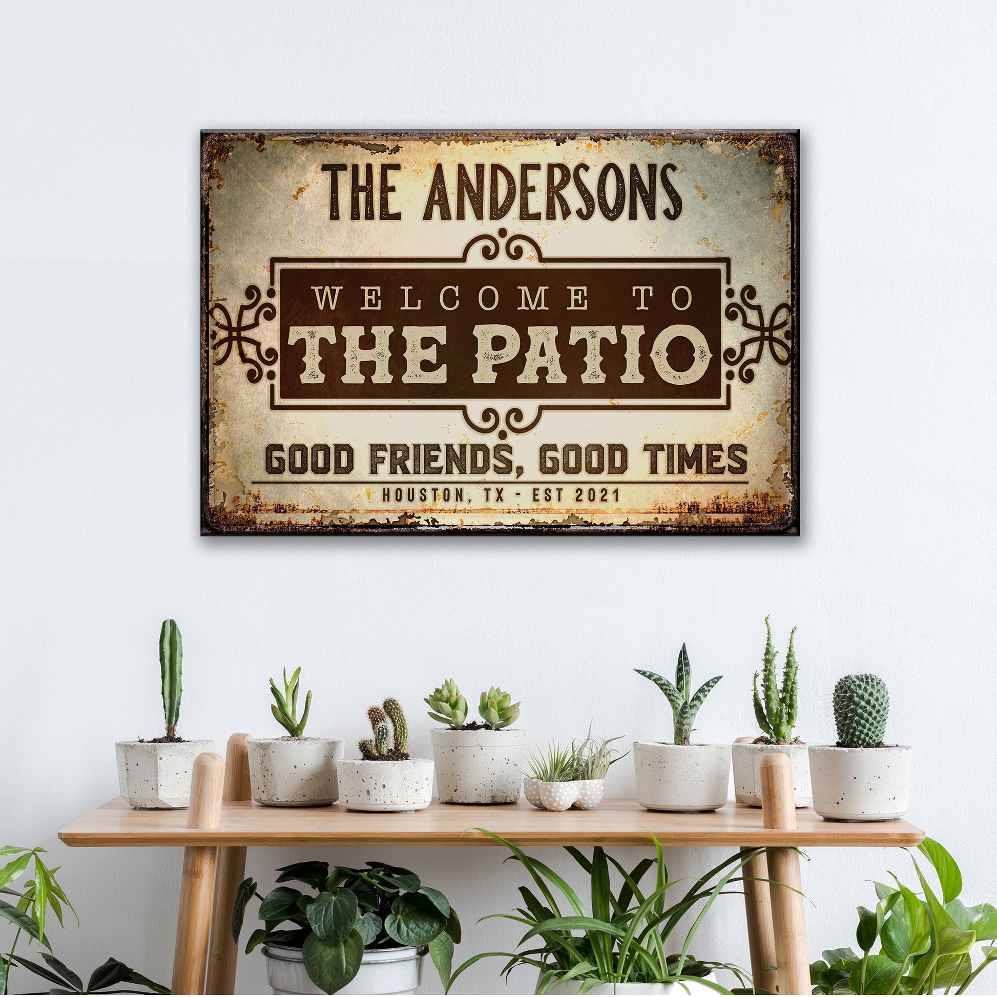Welcome To The Patio Sign Style 2 - Image by Tailored Canvases