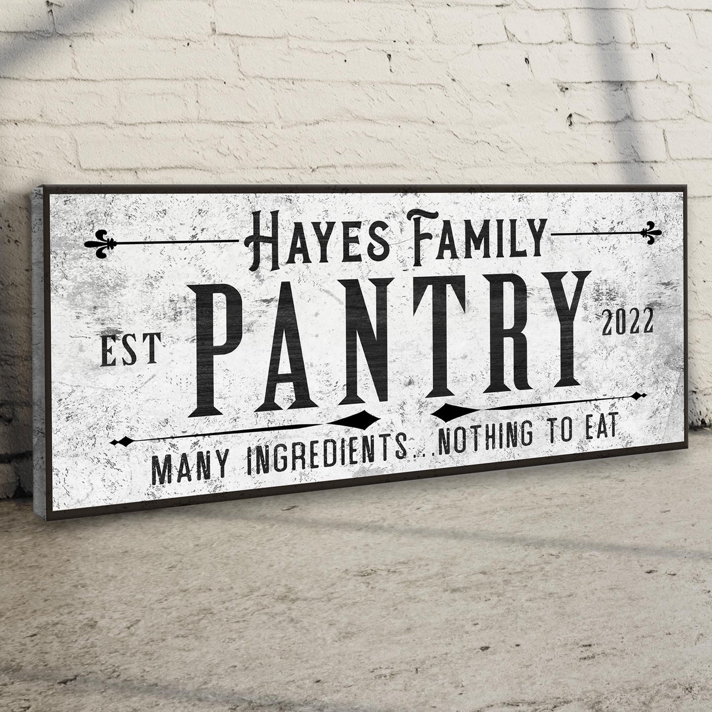 Many Ingredients, Nothing To Eat Pantry Sign Style 2 - Image by Tailored Canvases