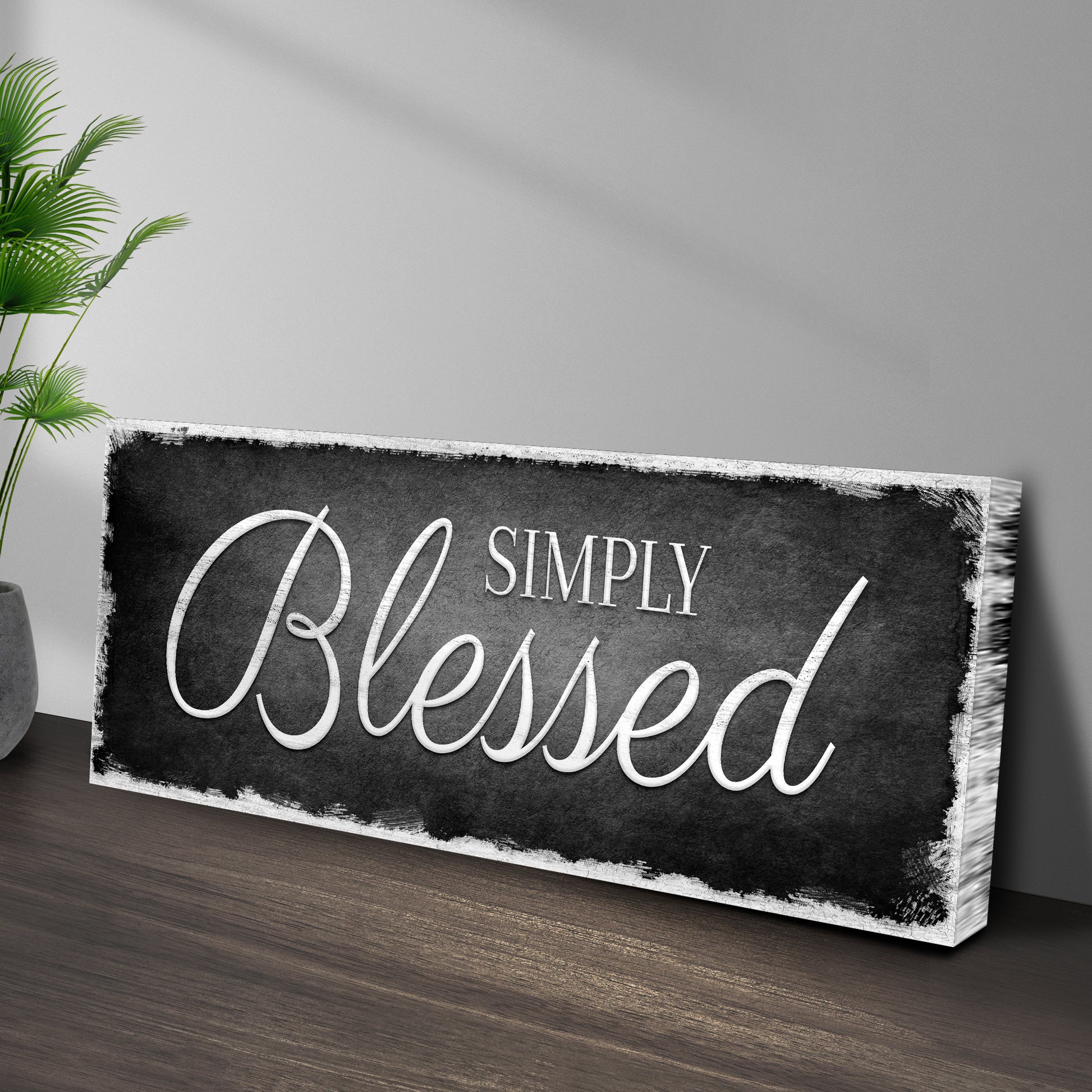 Simply Blessed Sign Style 2 - Image by Tailored Canvases