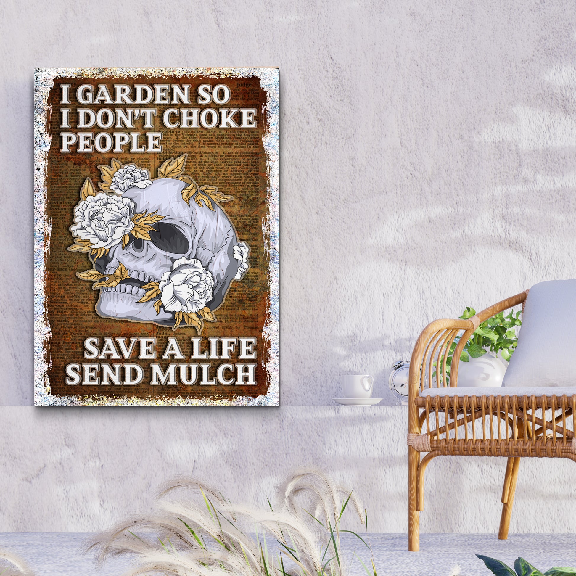 I Garden So I Don't Choke People Sign II Style 1 - Image by Tailored Canvases