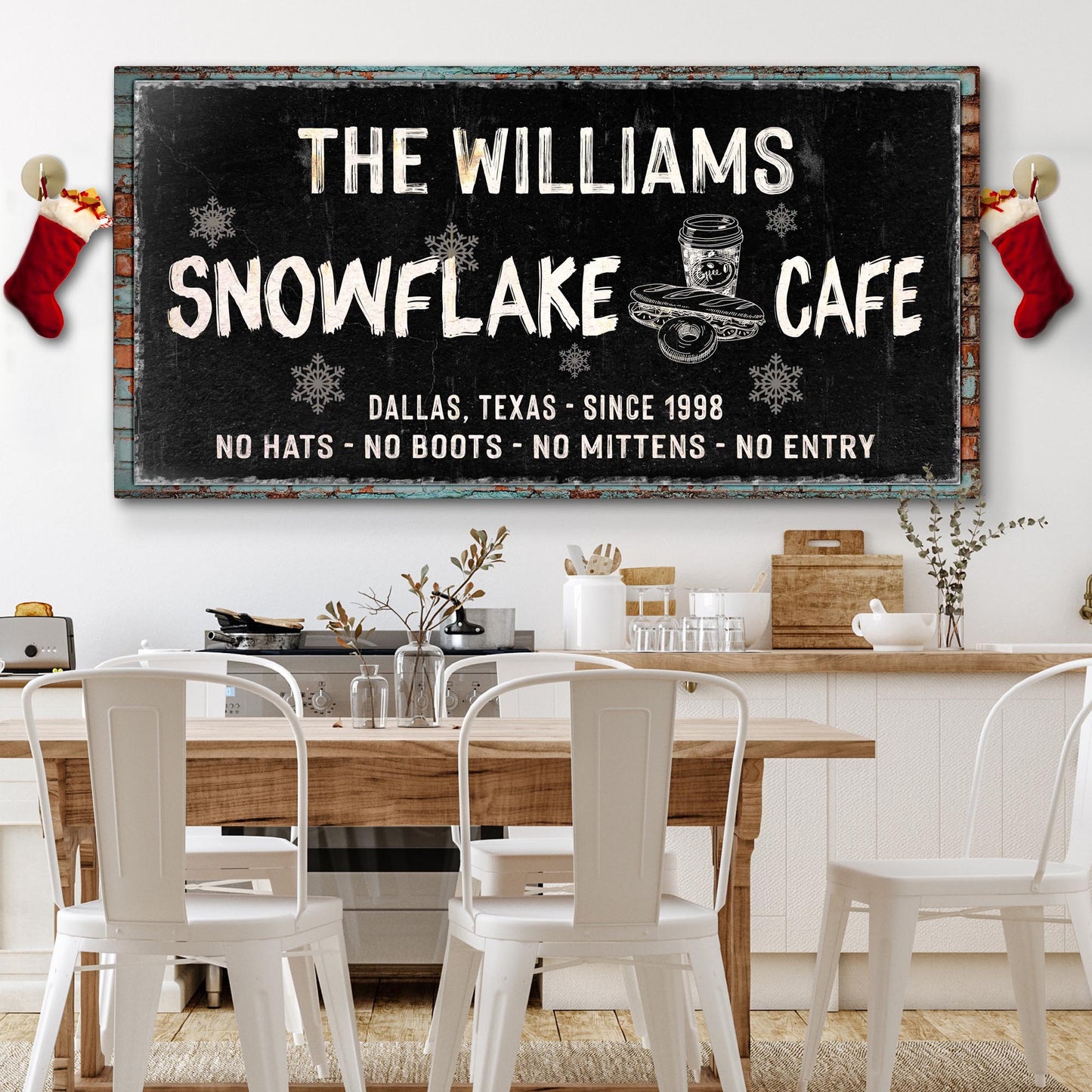 Snowflake Cafe Sign Style 2 - Image by Tailored Canvases