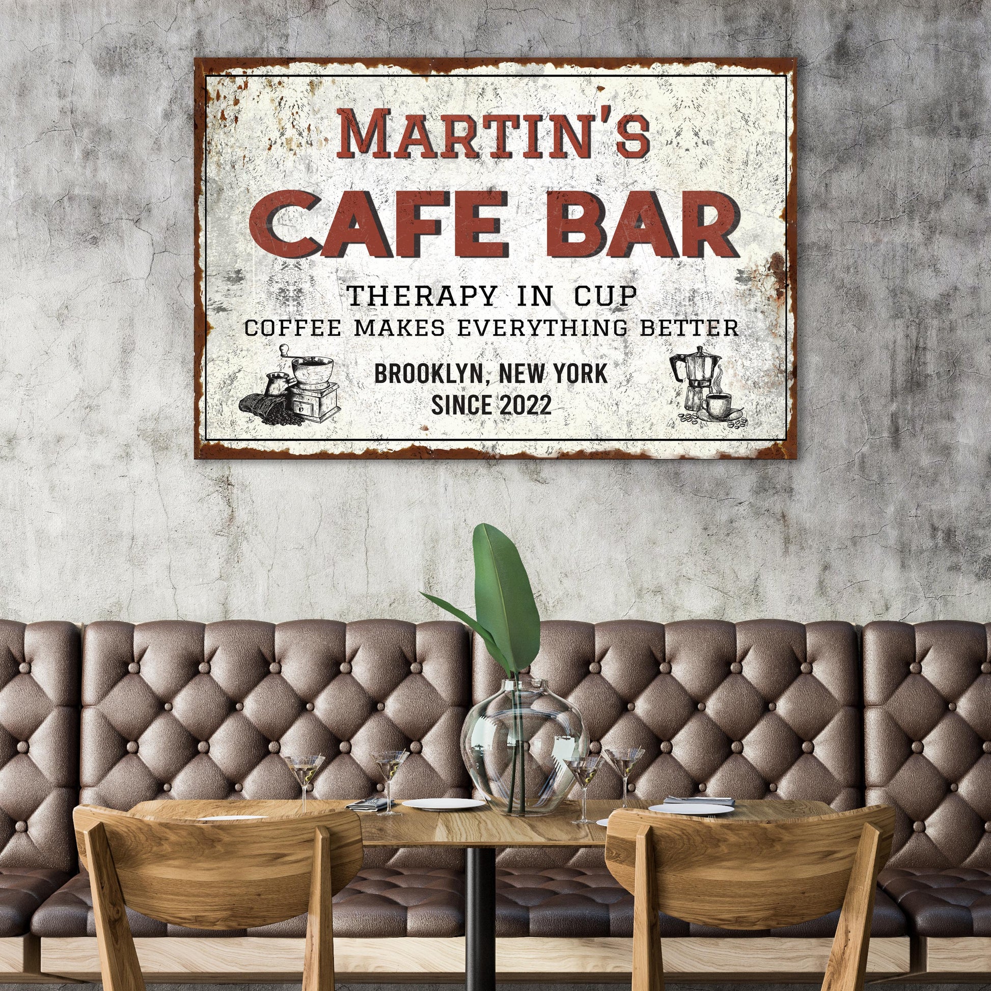 Cafe Bar Sign Style 1 - Image by Tailored Canvases