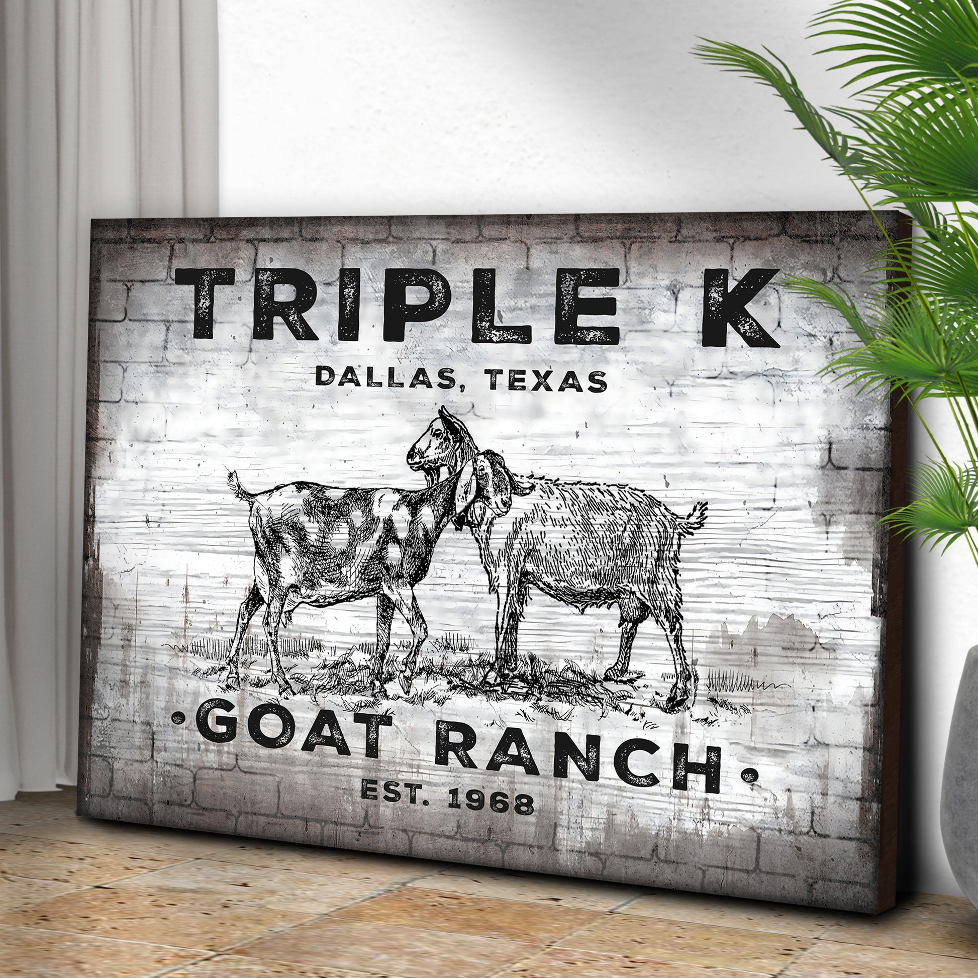 Goat Ranch Sign Style 2 - Image by Tailored Canvases