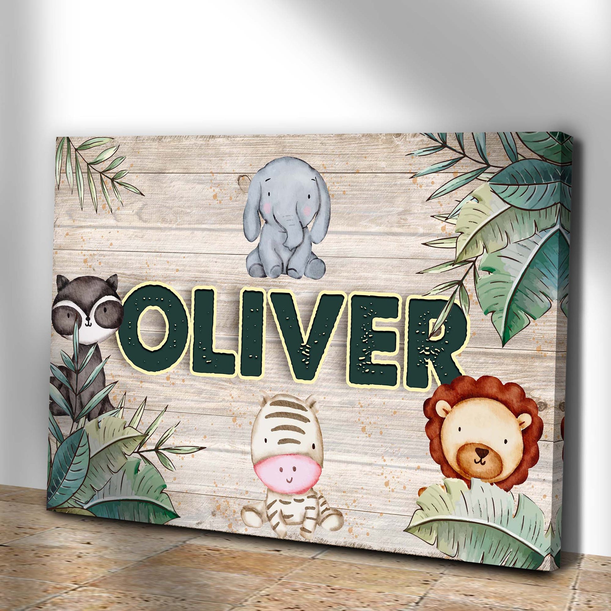 Safari Kids Room Sign Style 2 - Image by Tailored Canvases