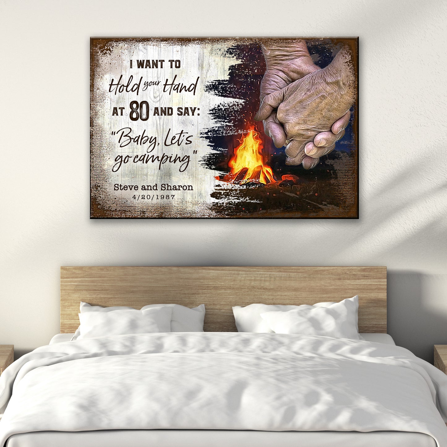 Baby Let's Go Camping Sign II Style 2 - Image by Tailored Canvases