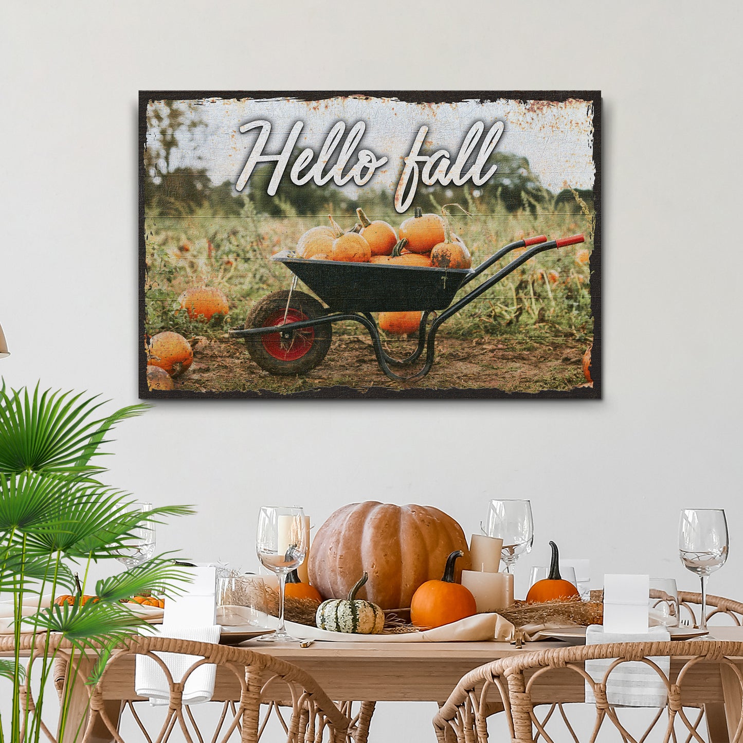Hello Fall Sign - Image by Tailored Canvases