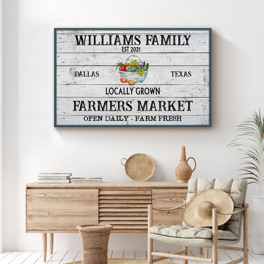 Farmers Market Sign II | Customizable Canvas Style 2 - Image by Tailored Canvases