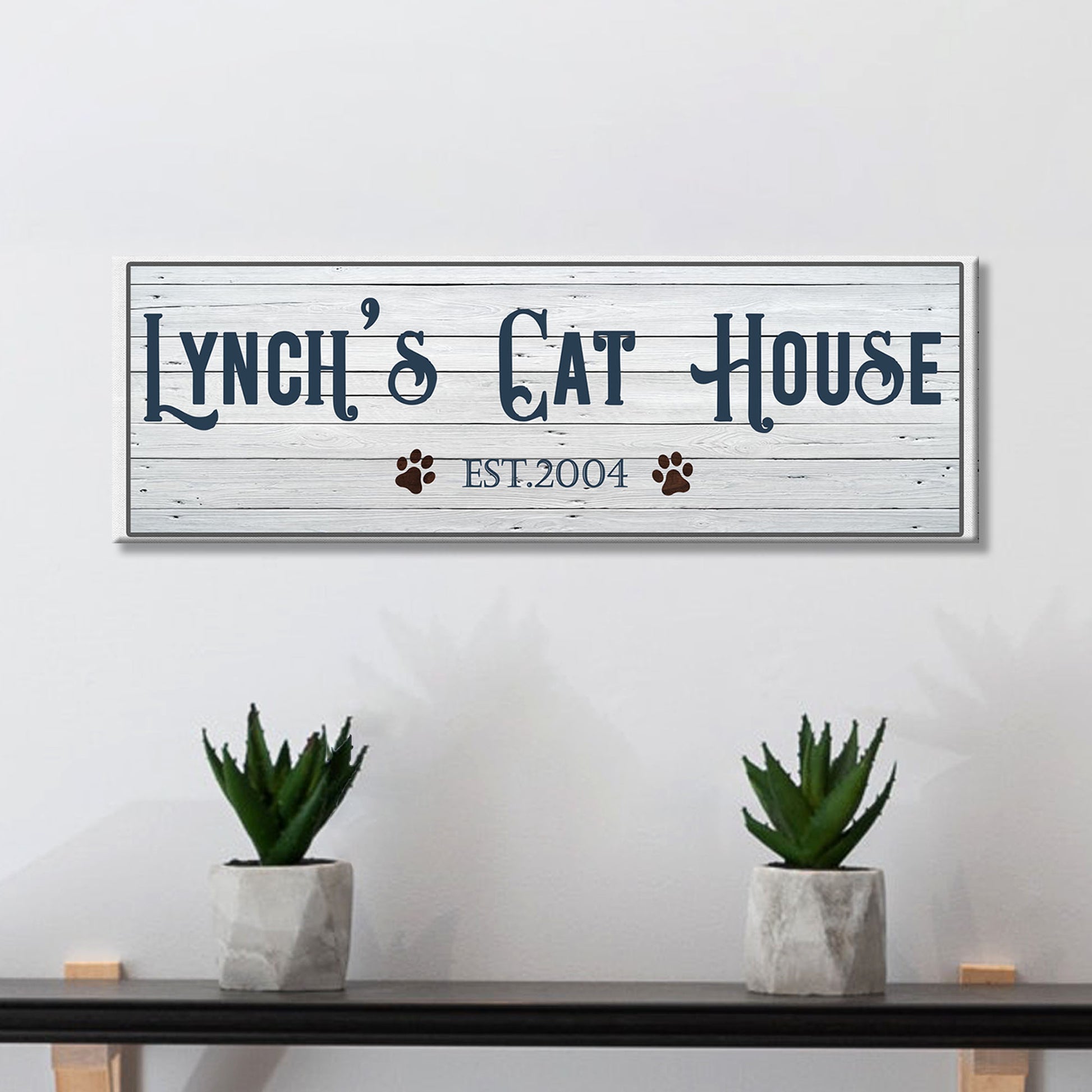Cat House Sign Style 2 - Image by Tailored Canvases