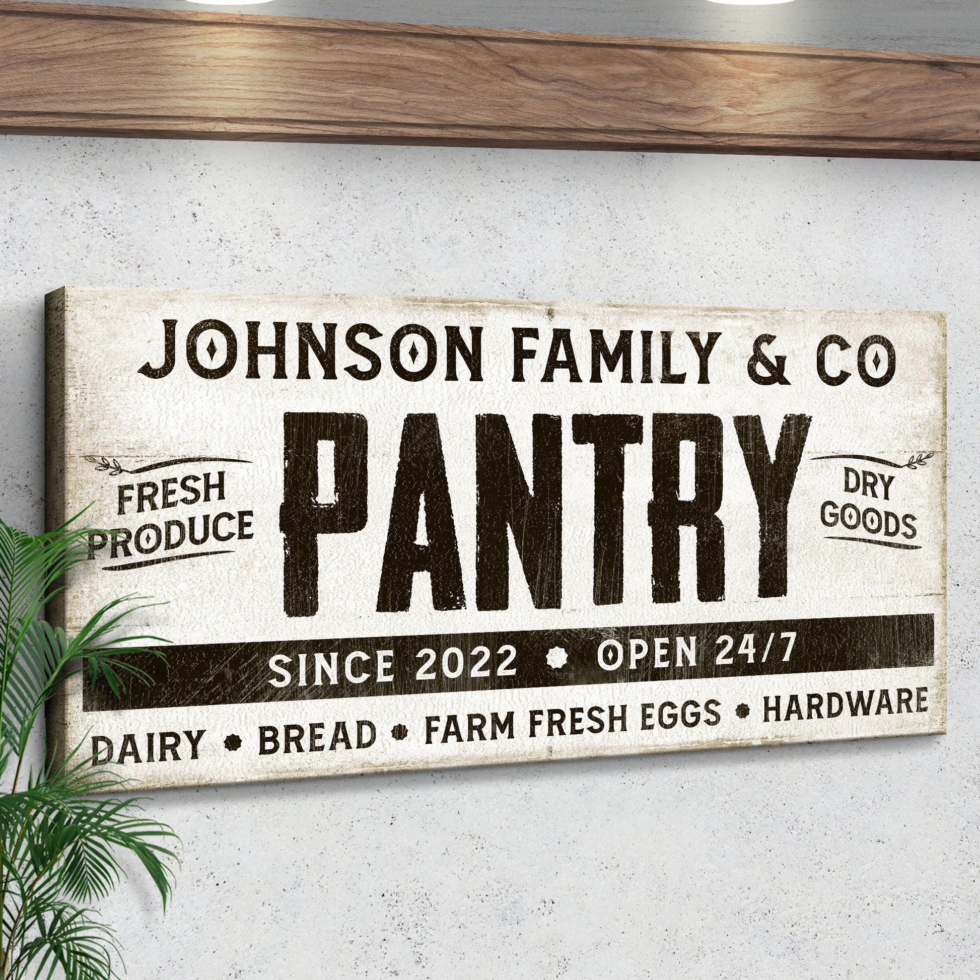Fresh Produce Dry Goods Pantry Sign Style 2 - Image by Tailored Canvases