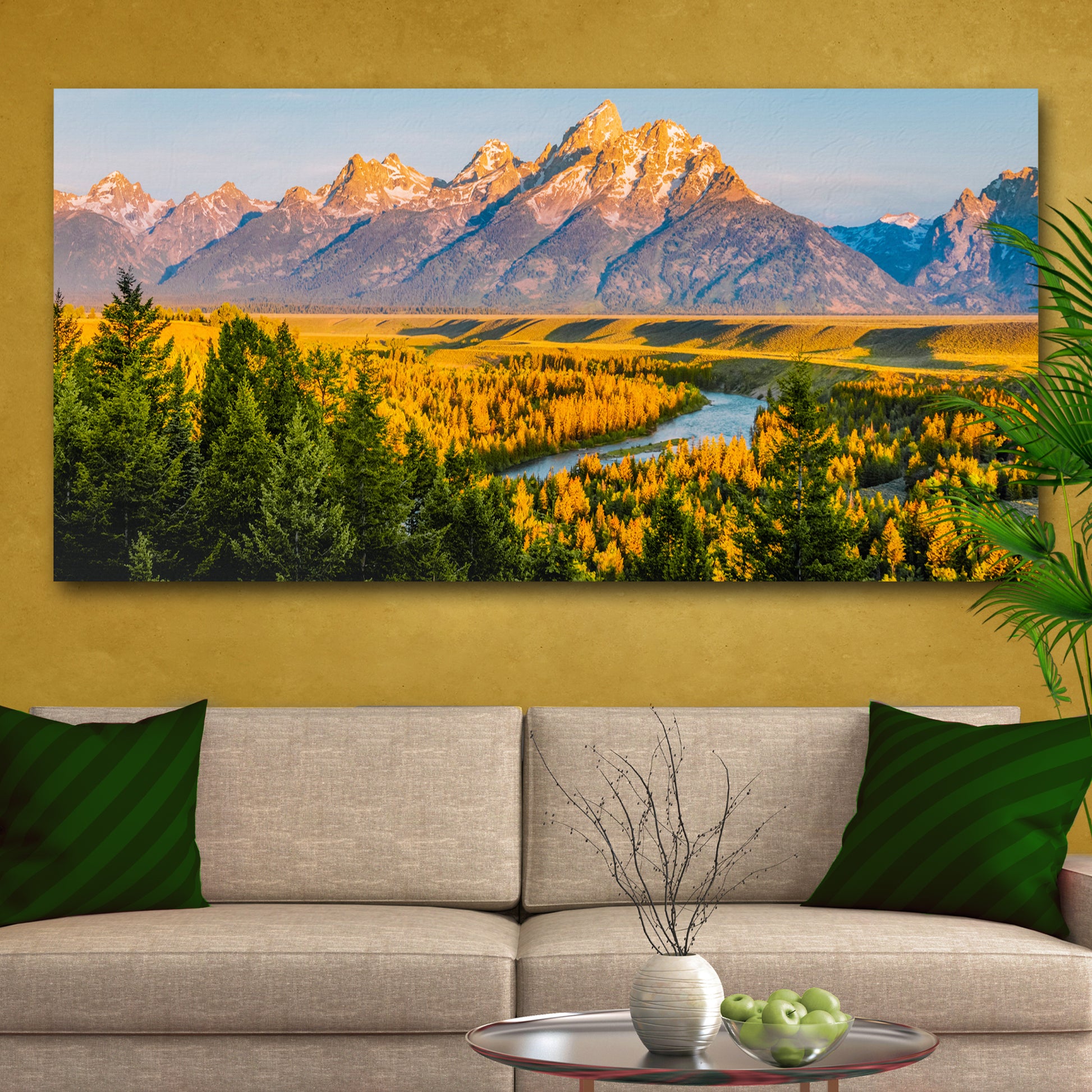 Grand Teton Aspen Trees Canvas Wall Art Style 2 - Image by Tailored Canvases